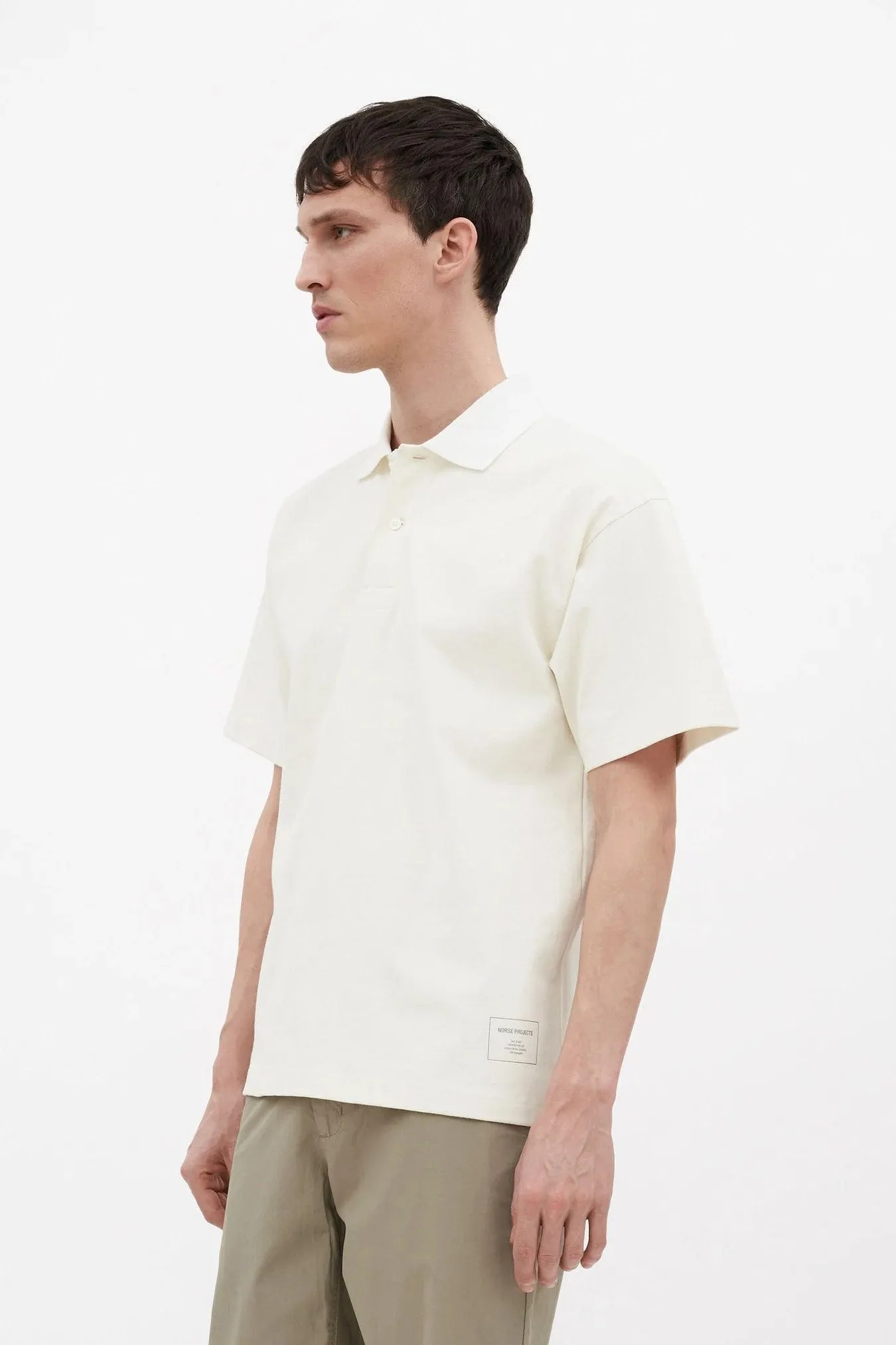 Espen Printed S/S Printed Polo - Ecru sold by Stomping Ground product image thumbnail 4