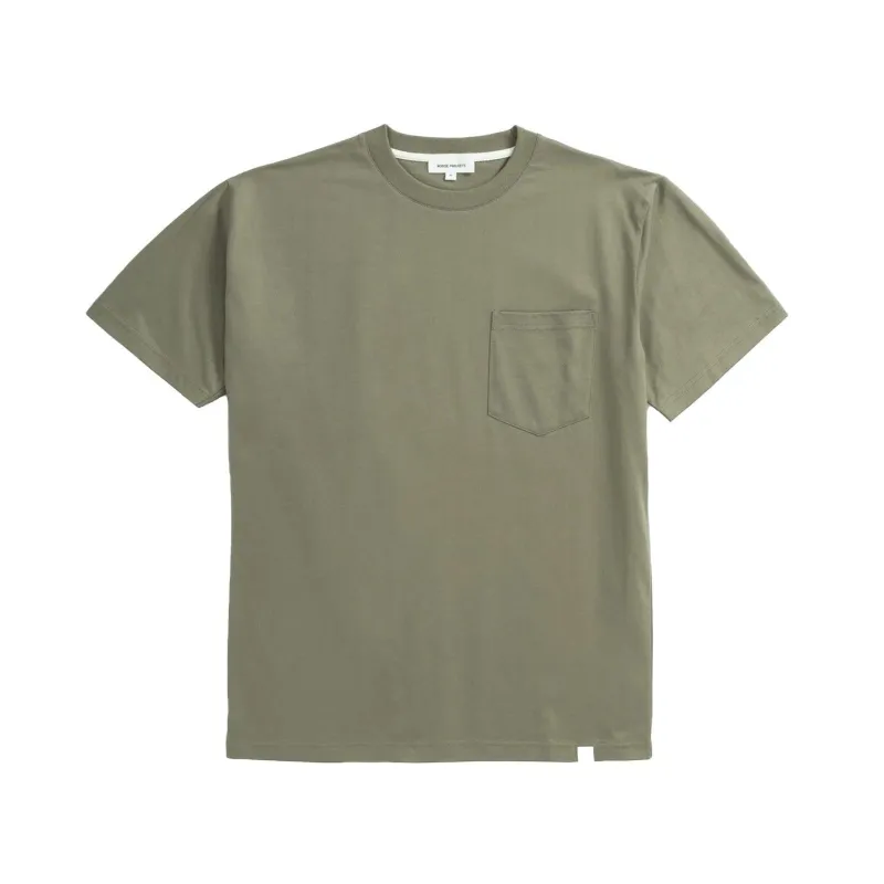 Johannes Organic Pocket T-Shirt - Sediment Green made by Norse Projects