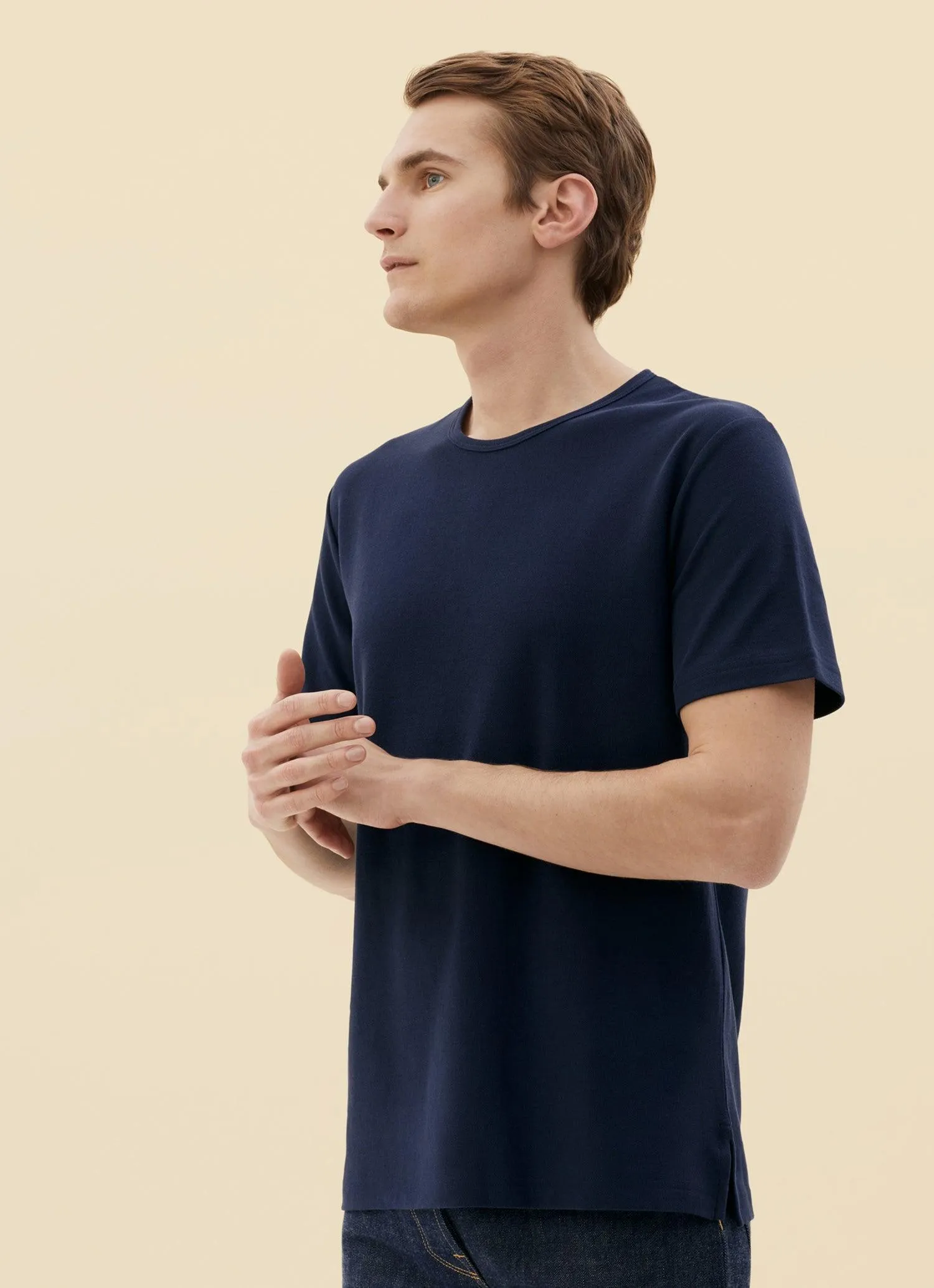 S/S Pique Tee - Navy sold by Stomping Ground product image thumbnail 2
