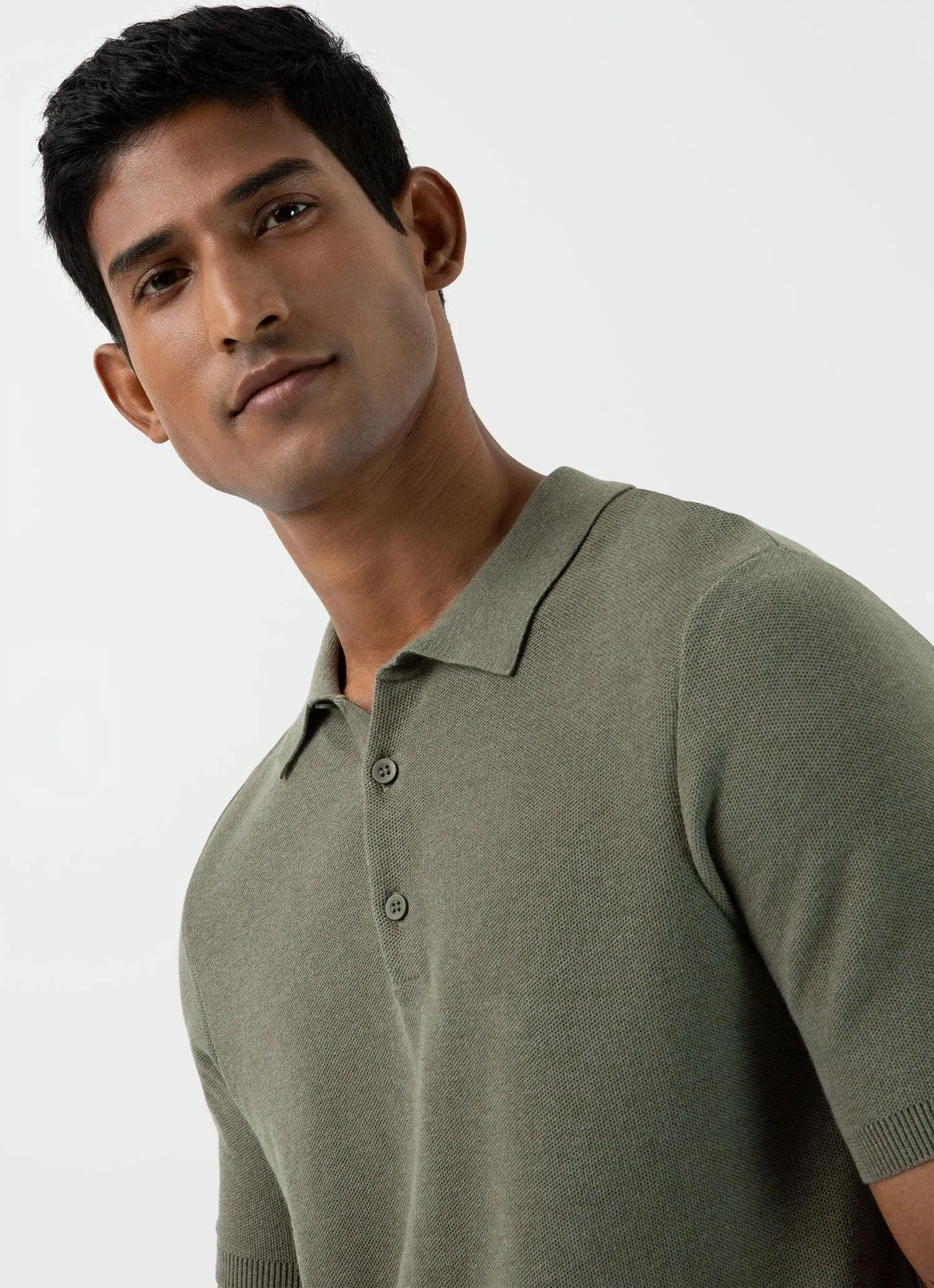 Fine Texture Polo Shirt sold by Stomping Ground product image thumbnail 3