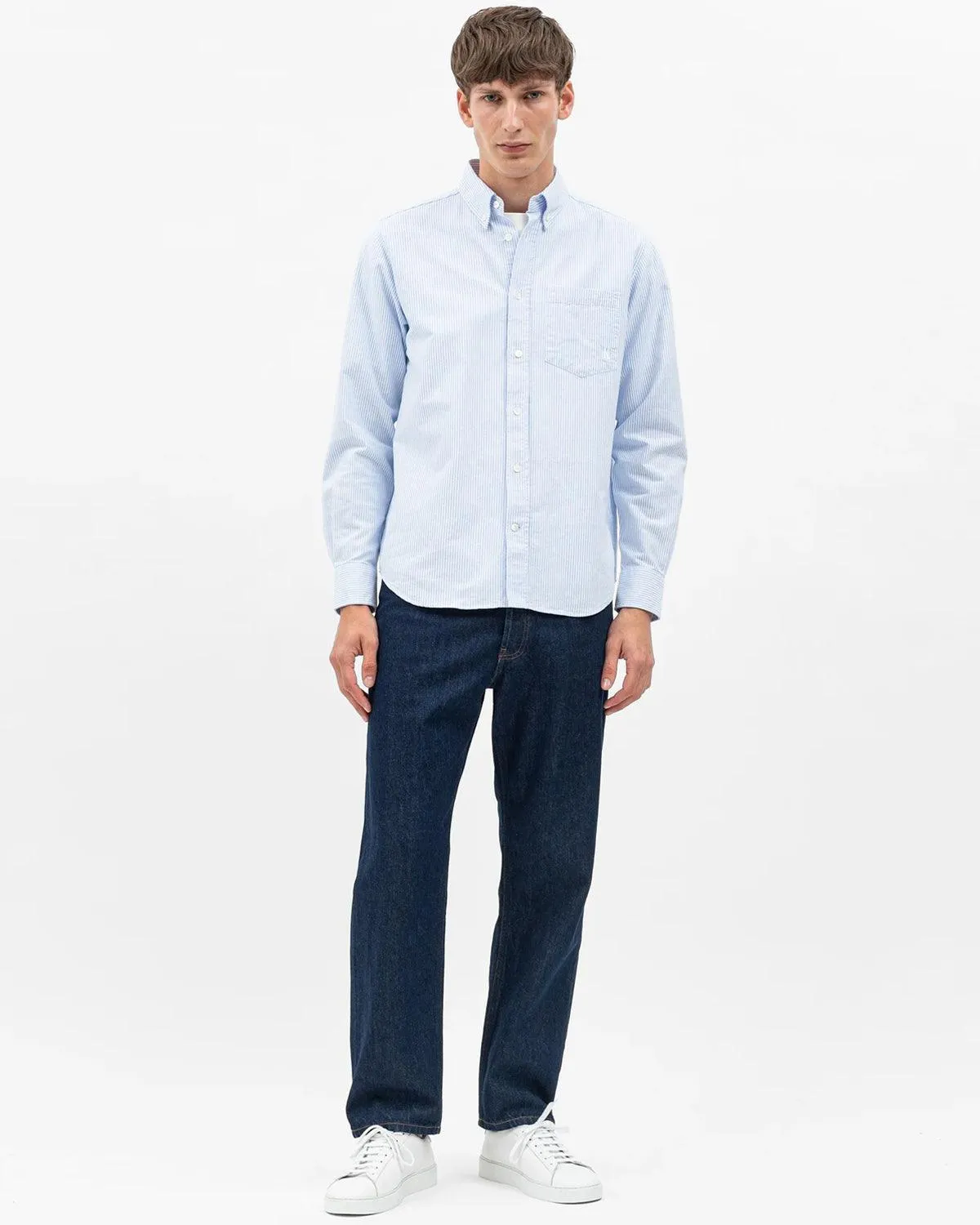 Algot Relaxed Oxford Monogram - Blue Stripe sold by Stomping Ground product image thumbnail 2