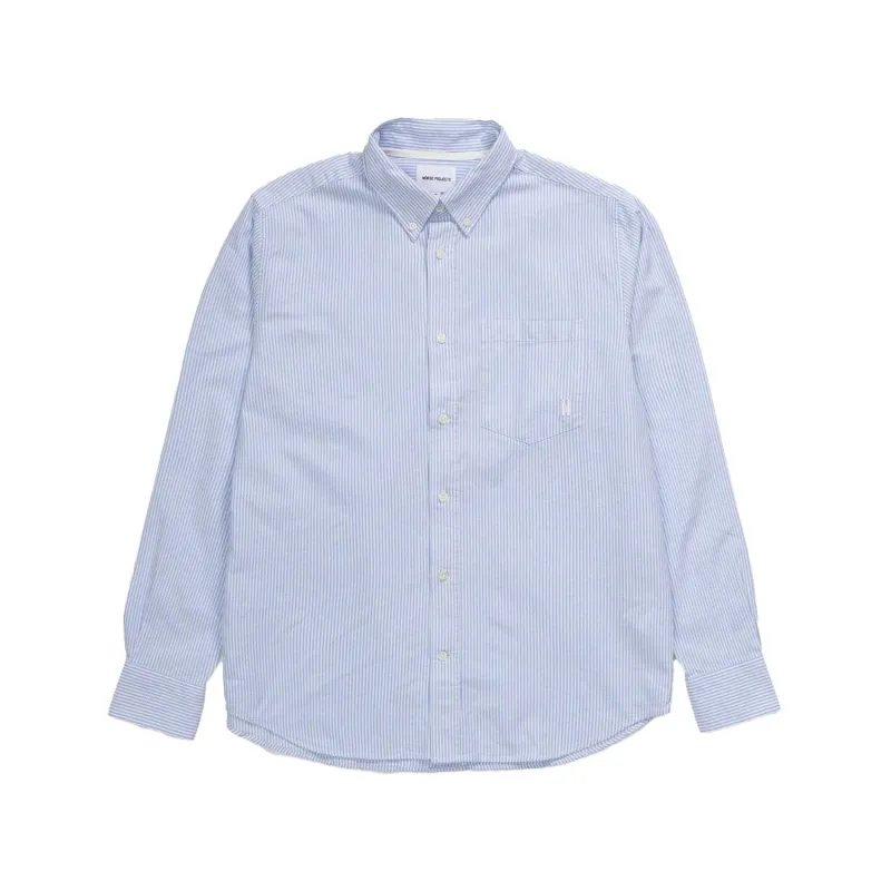 Algot Relaxed Oxford Monogram - Blue Stripe sold by Stomping Ground