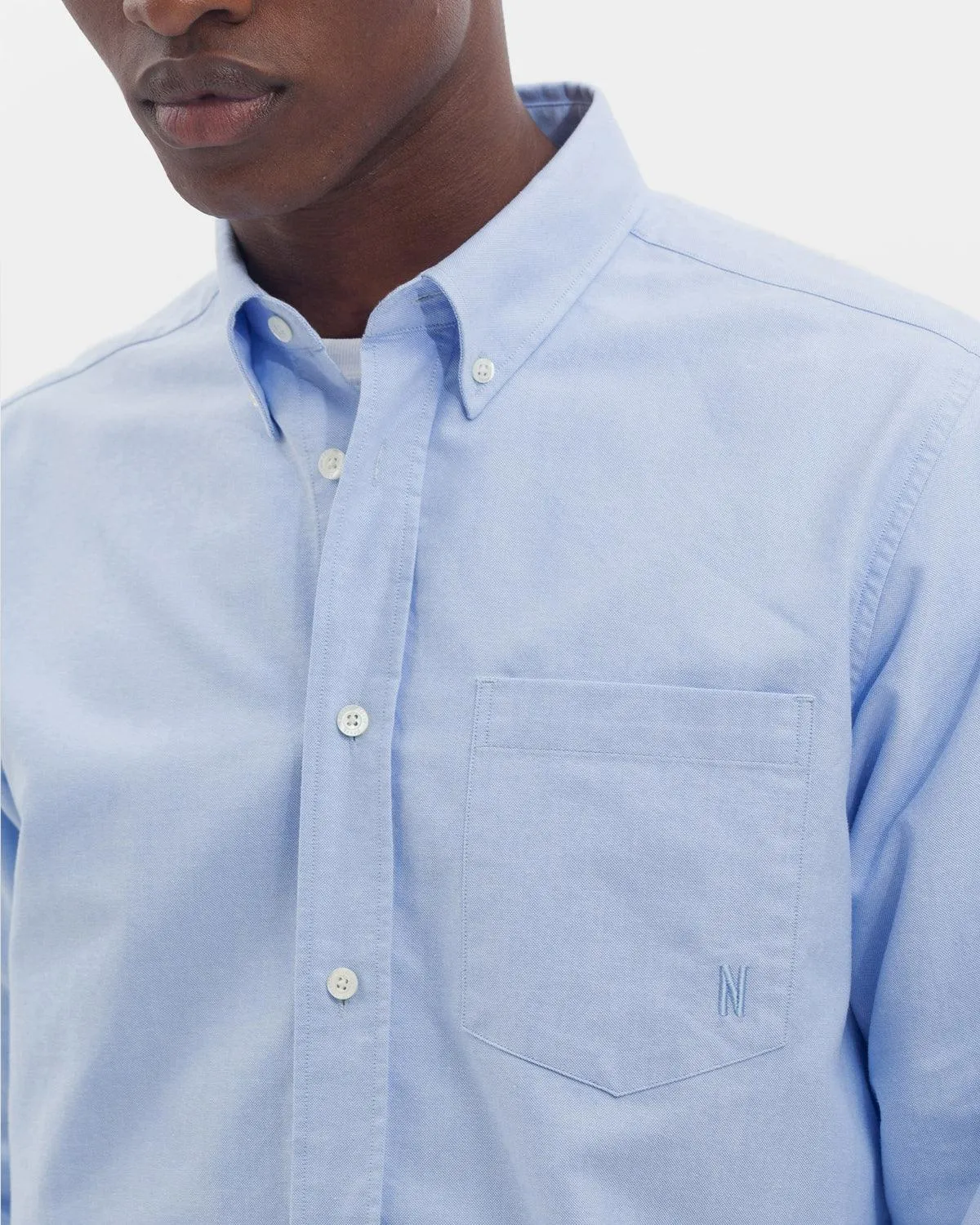 Algot Relaxed Oxford Monogram - Pale Blue sold by Stomping Ground product image thumbnail 3