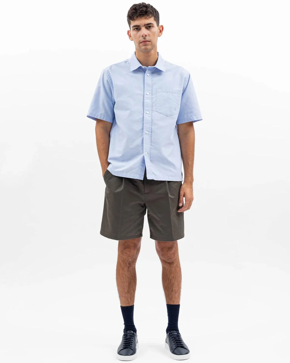 Ivan Relaxed Oxford Shirt - Pale Blue sold by Stomping Ground product image thumbnail 2
