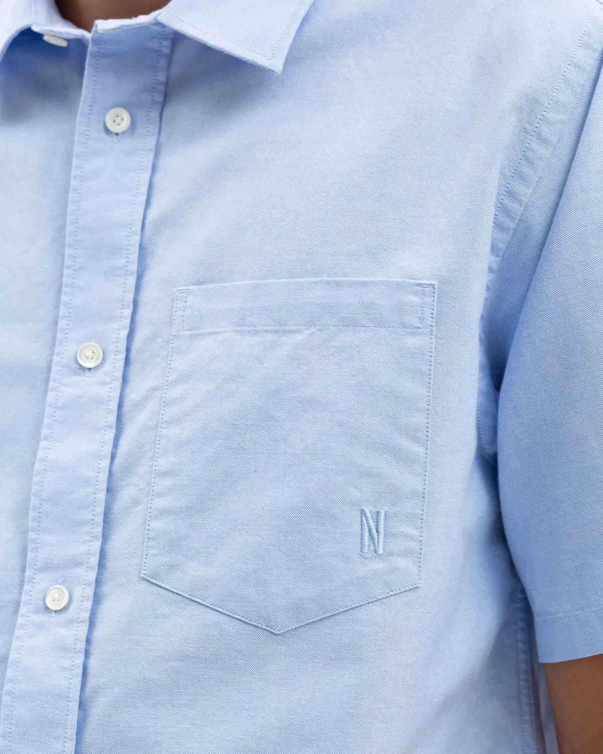 Ivan Relaxed Oxford Shirt - Pale Blue sold by Stomping Ground product image thumbnail 3