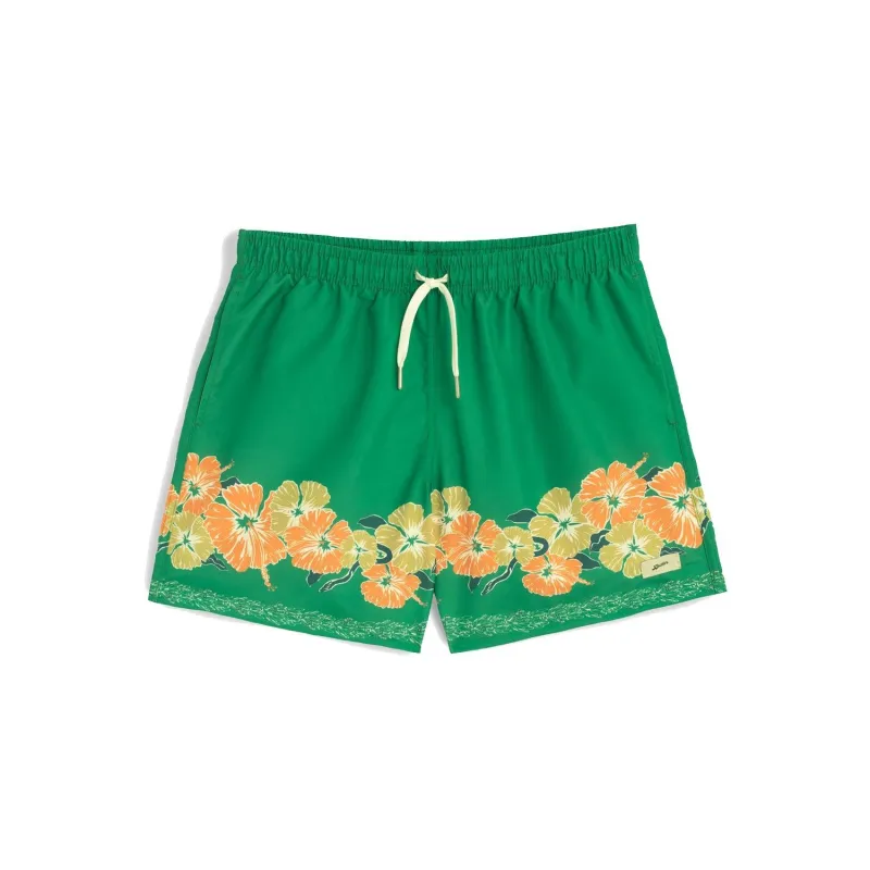 Moss Ornate Bloom Swim Trunk sold by Stomping Ground