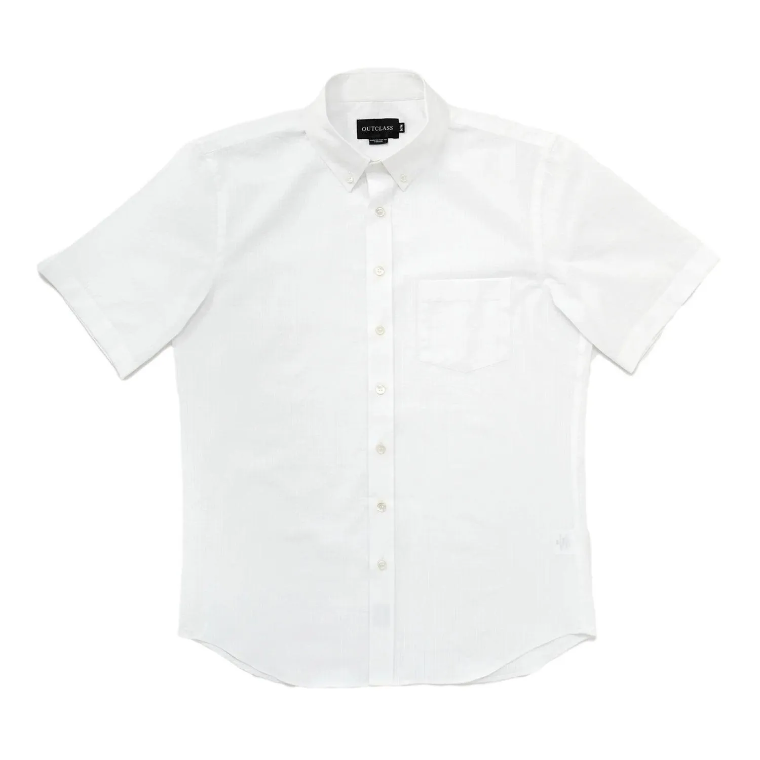 White Seersucker S/S Shirt sold by Stomping Ground