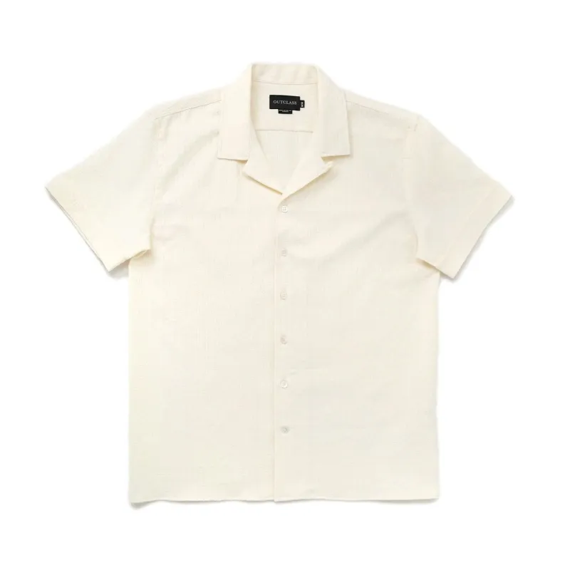 Ecru Jacquard S/S Havana Shirt sold by Stomping Ground