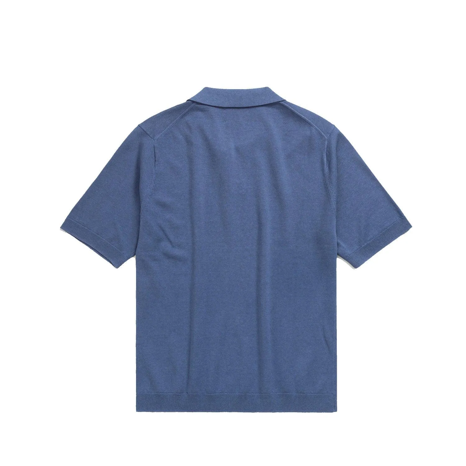 Leif Cotton Linen S/S Polo - Calcite Blue sold by Stomping Ground product image thumbnail 2
