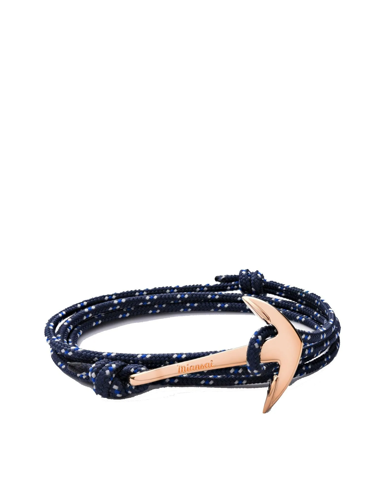 Anchor on Rope Gold/Indigo sold by Stomping Ground