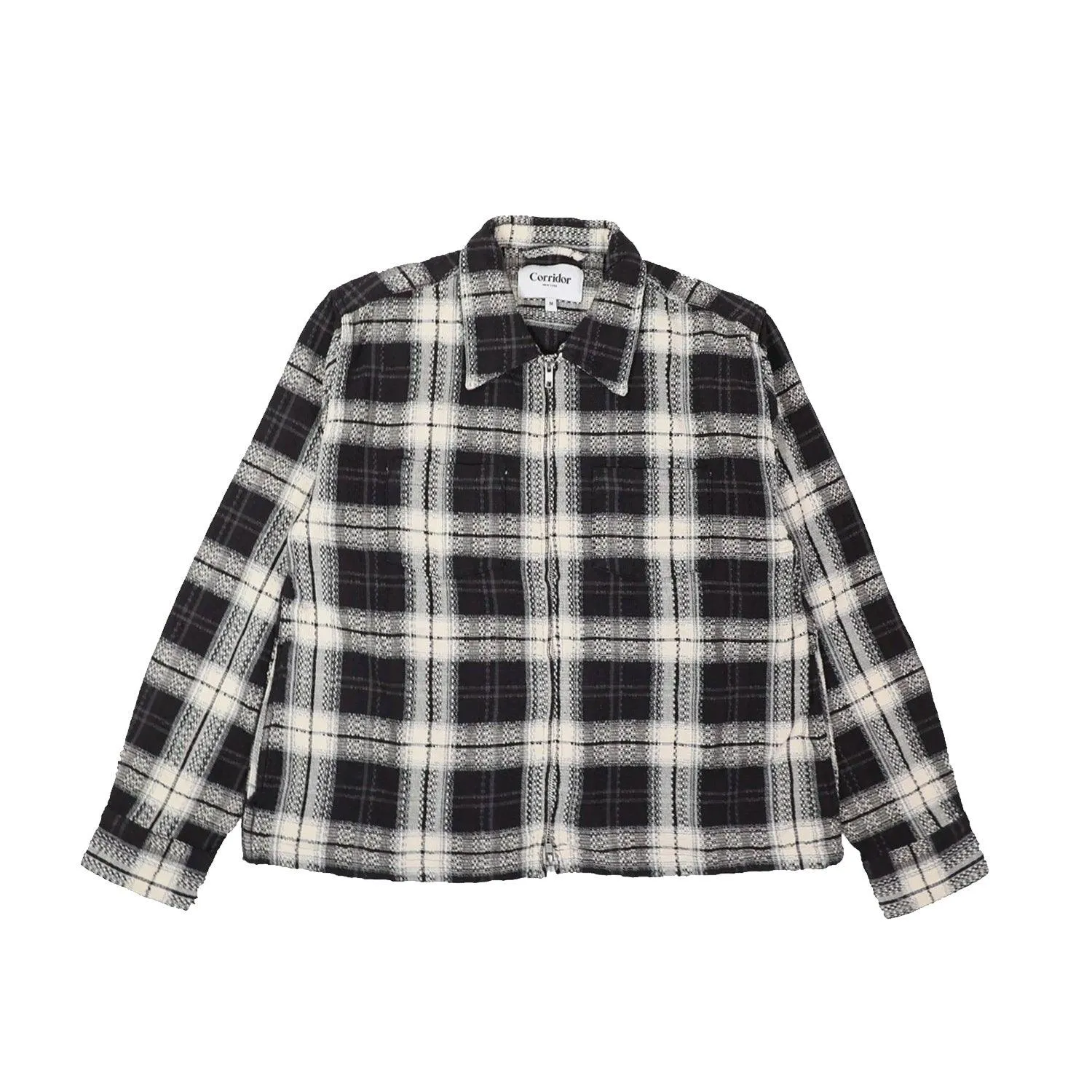 Dobby Plaid Zip Shirt sold by Stomping Ground