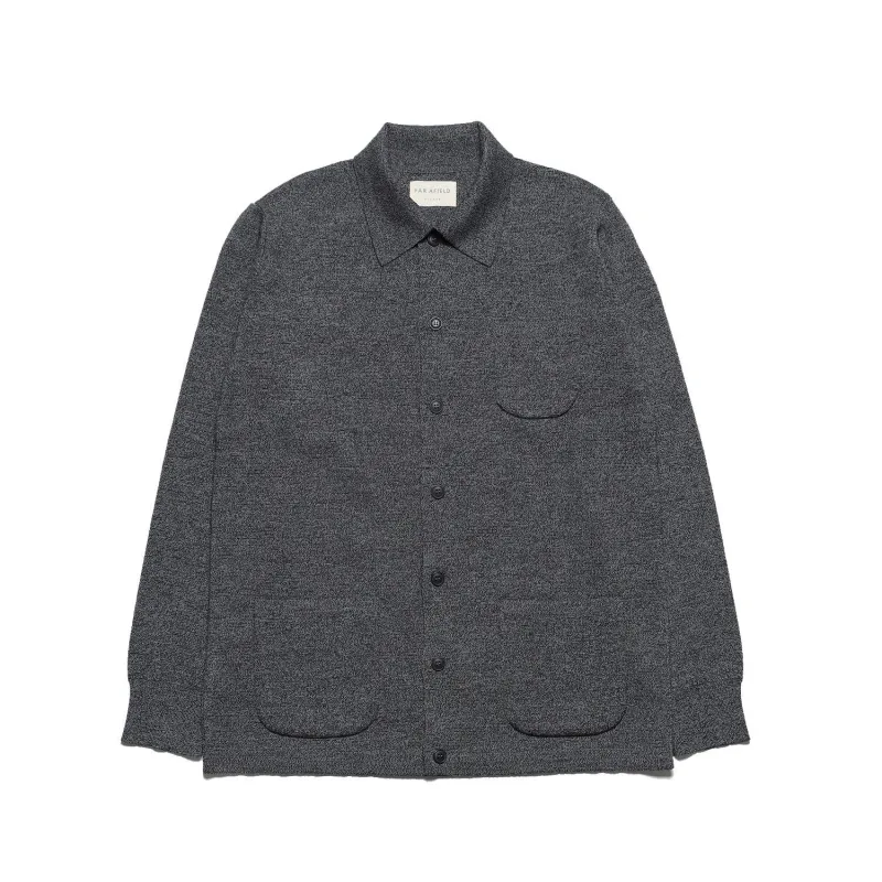 Station Cardigan - Melange Grey/ Black sold by Stomping Ground