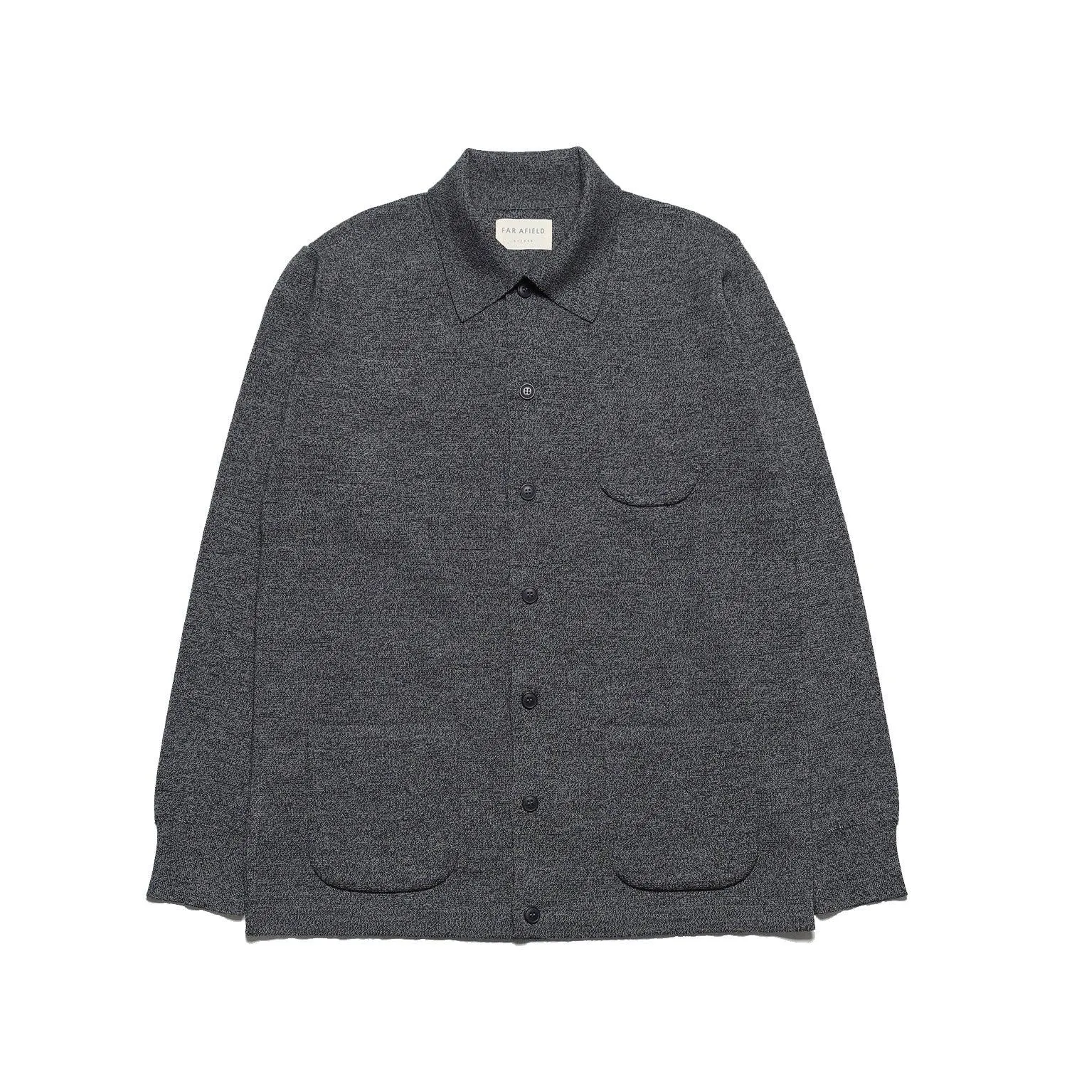 Station Cardigan - Melange Grey/ Black sold by Stomping Ground
