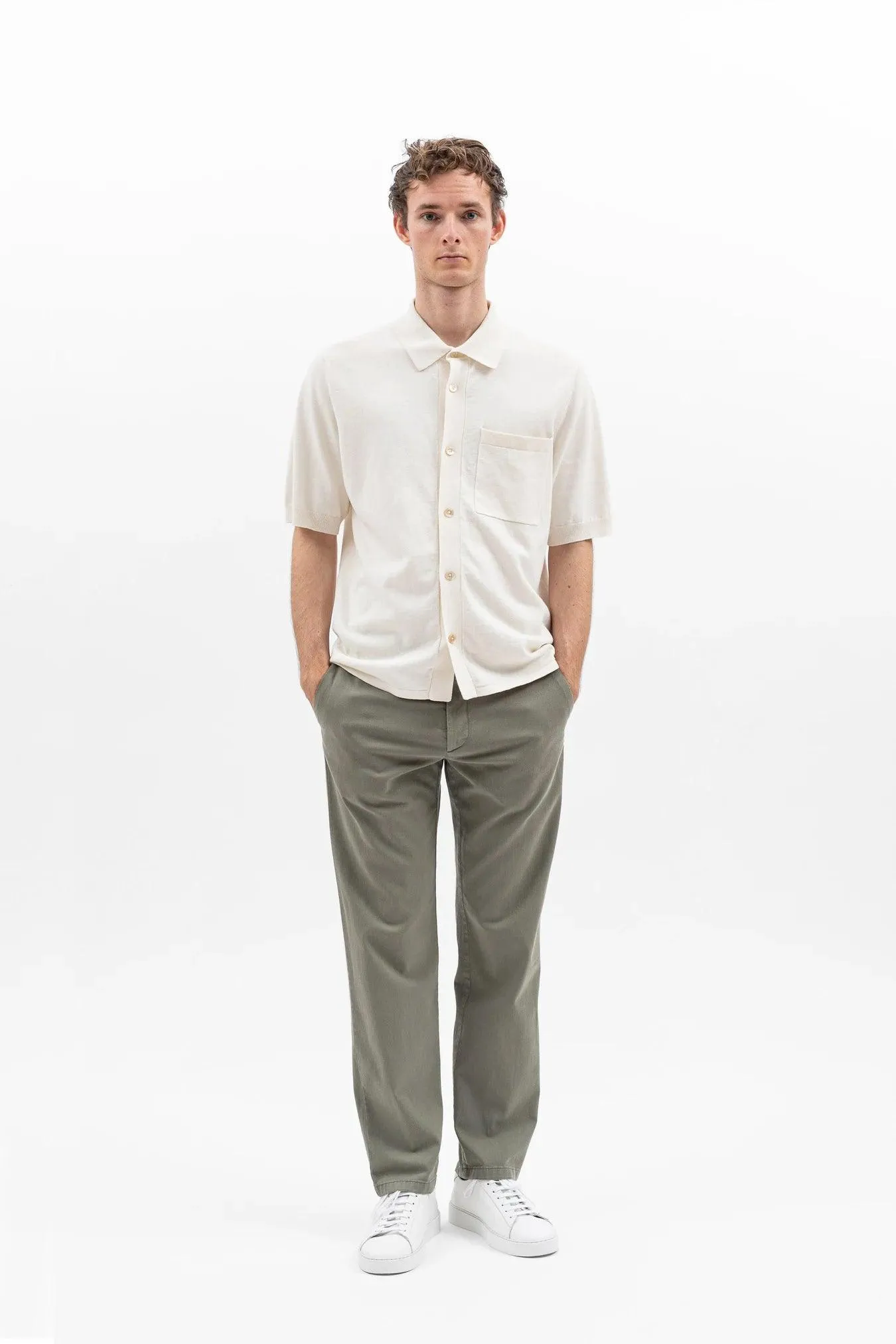 Rollo Cotton Linen S/S Polo Shirt sold by Stomping Ground product image thumbnail 3