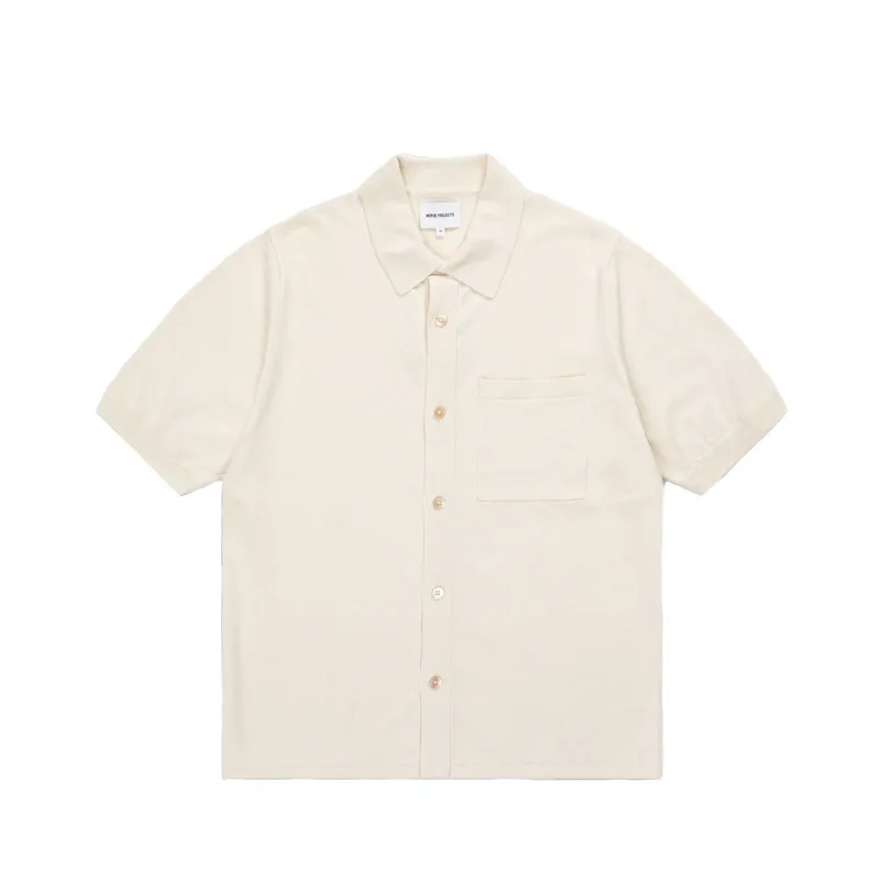 Rollo Cotton Linen S/S Polo Shirt sold by Stomping Ground