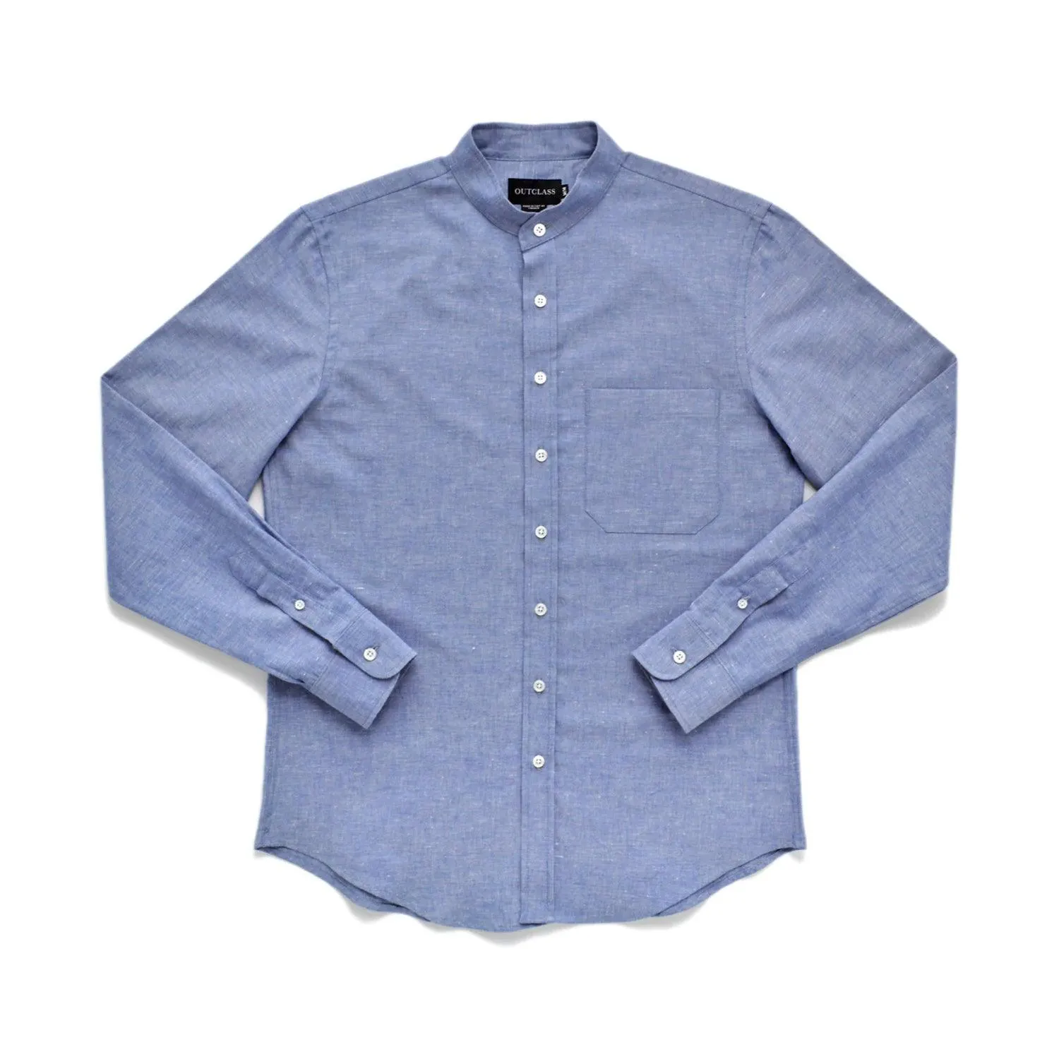 L/S Linen Band Collar sold by Stomping Ground