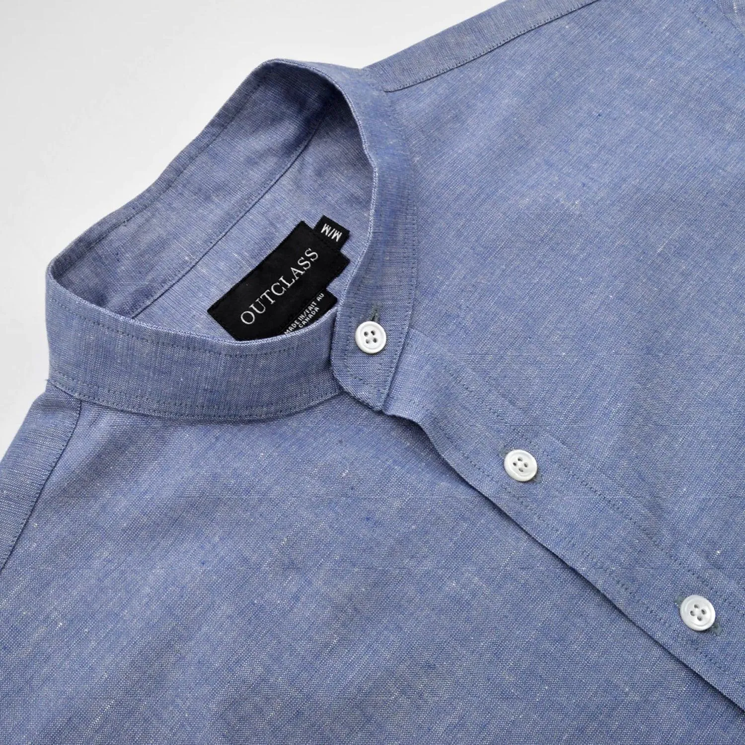 L/S Linen Band Collar sold by Stomping Ground product image thumbnail 2