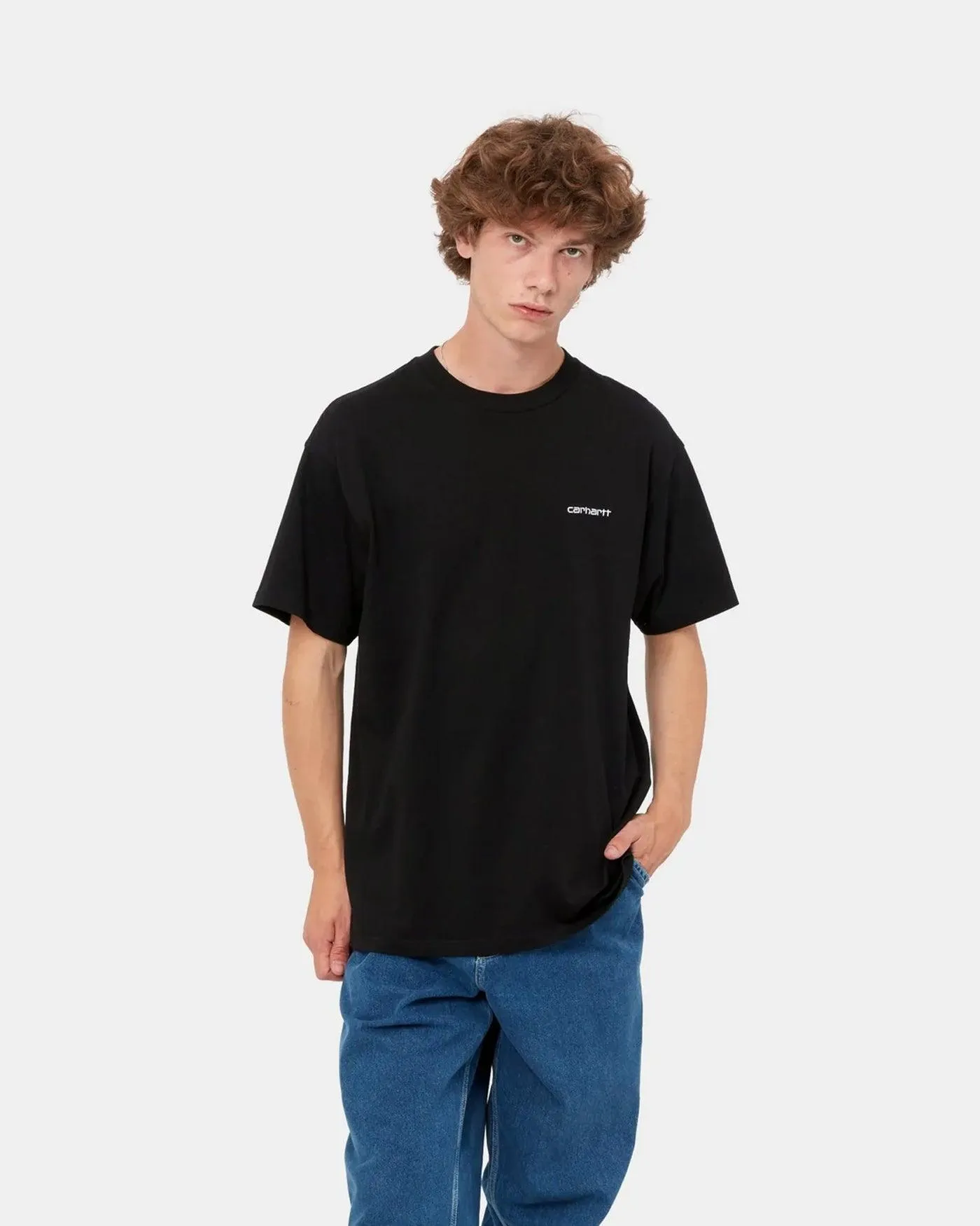 S/S Script Embroidery Tee -Black / White sold by Stomping Ground product image thumbnail 3