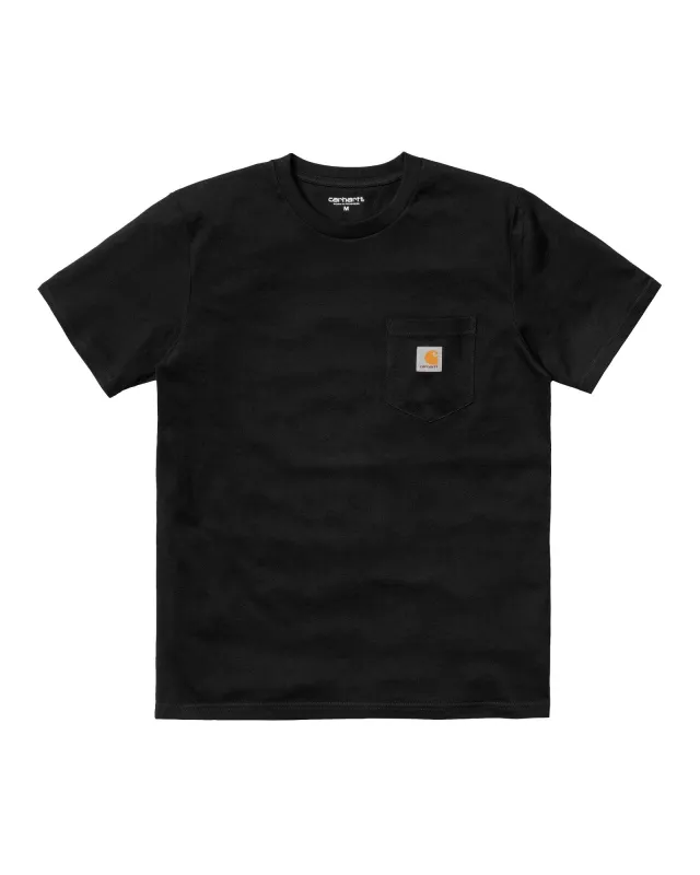 S/S Pocket T-Shirt- Black sold by Stomping Ground