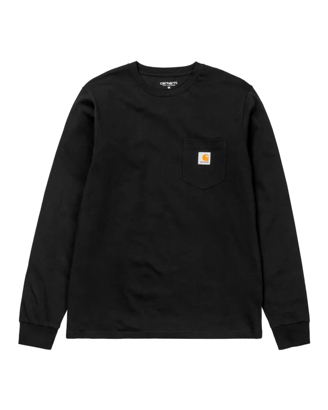 L/S Pocket T-Shirt- Black sold by Stomping Ground