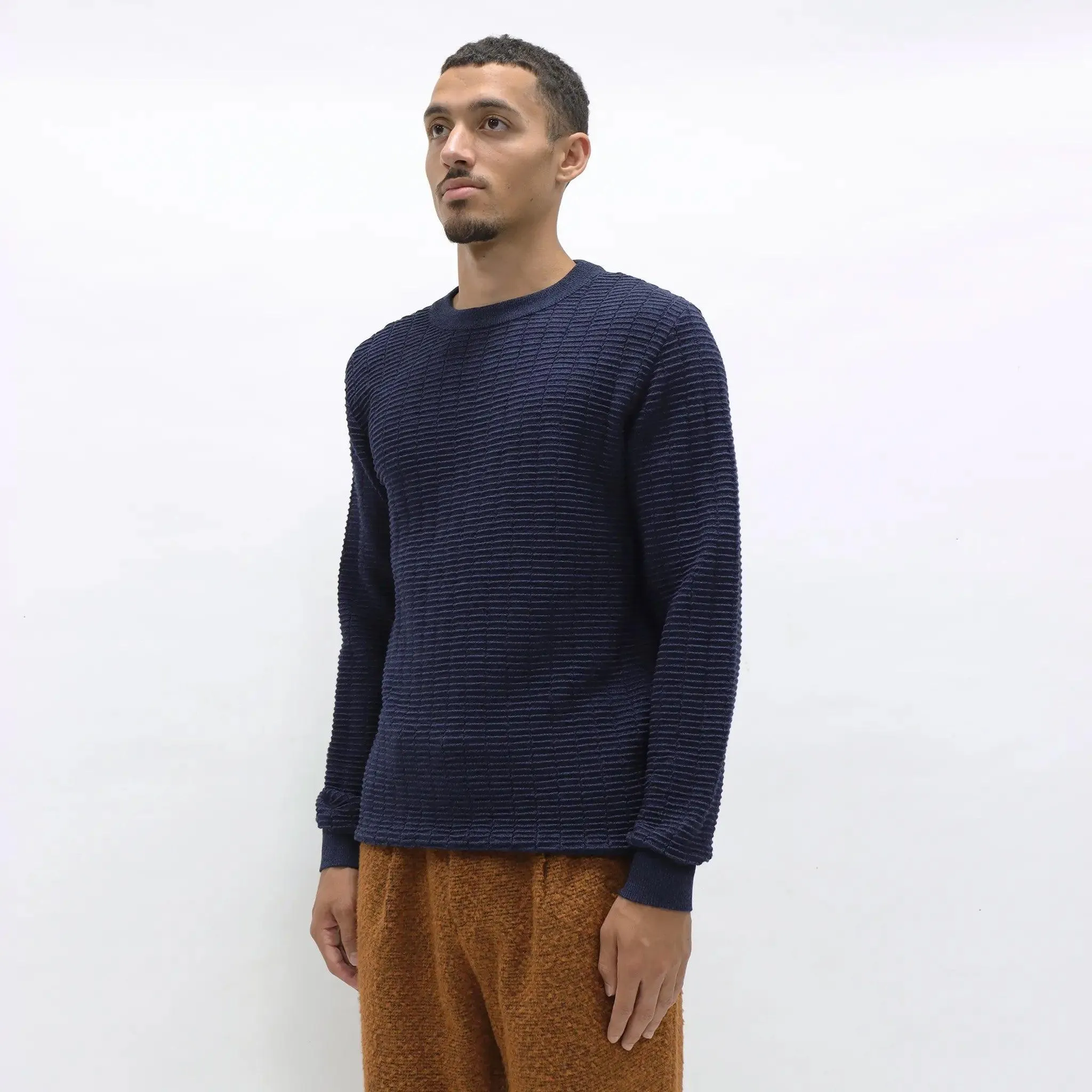Vitor Ribbed Crewneck - Navy sold by Stomping Ground product image thumbnail 3