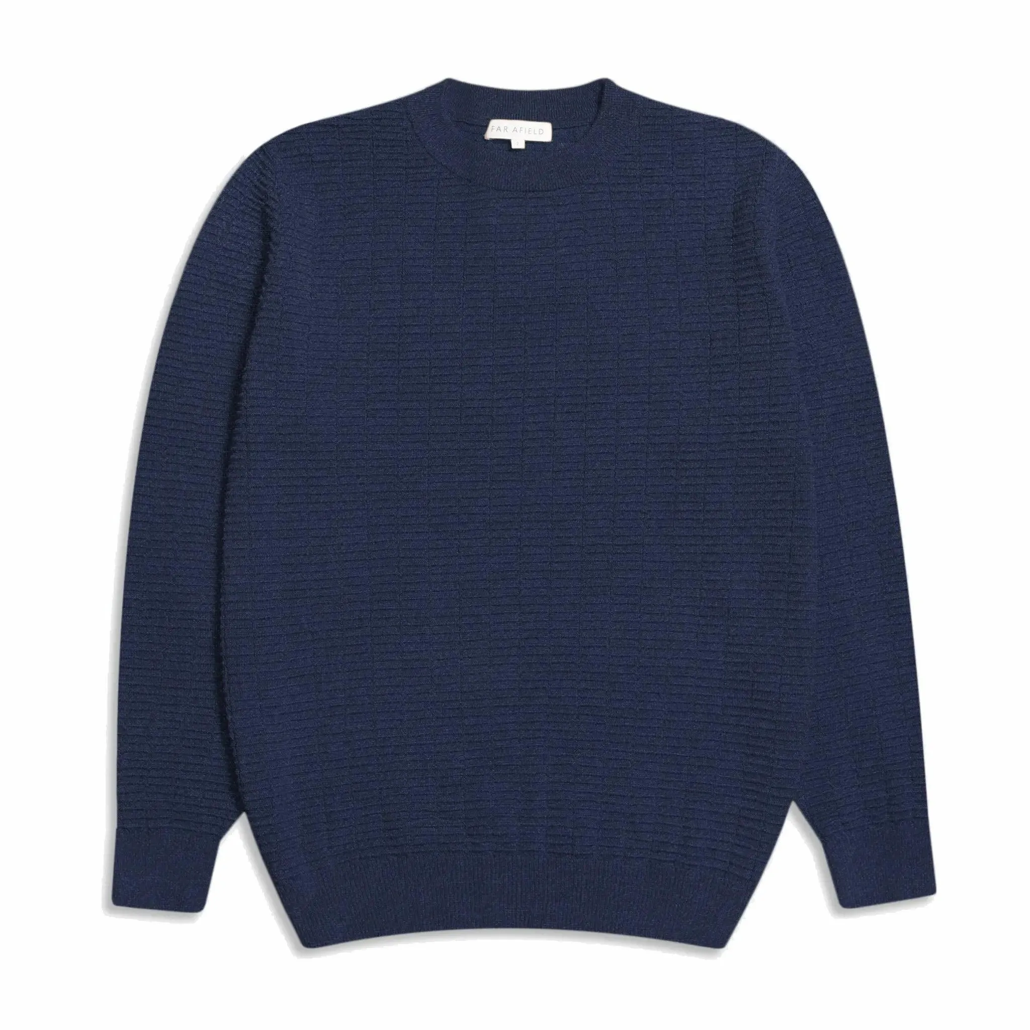 Vitor Ribbed Crewneck - Navy sold by Stomping Ground