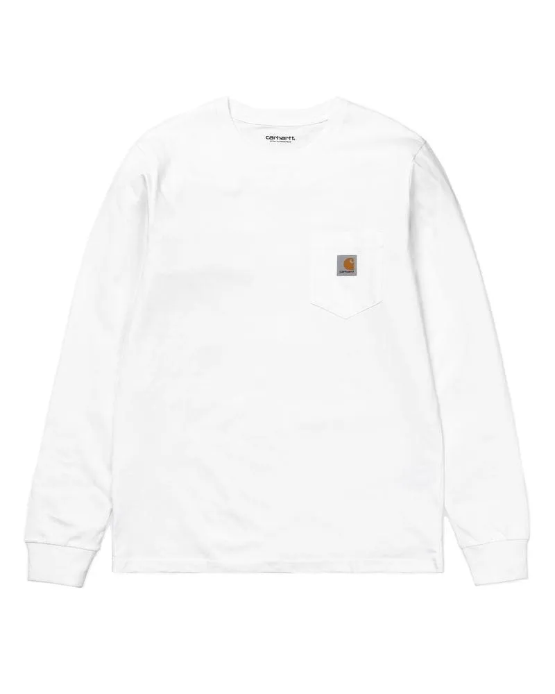 L/S Pocket T-Shirt - White sold by Stomping Ground