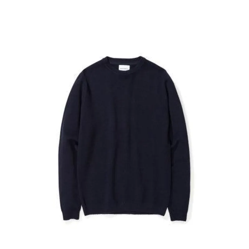 Sigfred Lambswool - Dark Navy sold by Stomping Ground