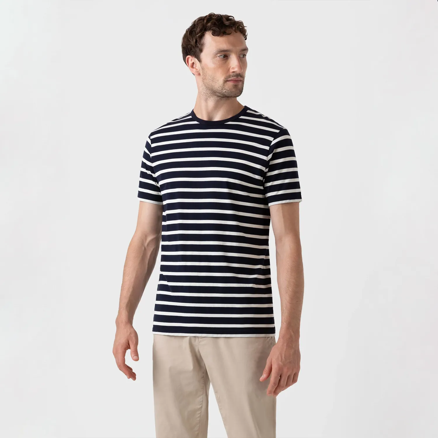 S/S Classic T-Shirt - Navy Breton Stripe sold by Stomping Ground product image thumbnail 3