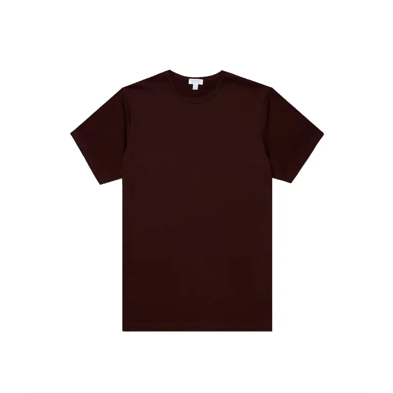 S/S Classic T-Shirt - Raisin made by Sunspel
