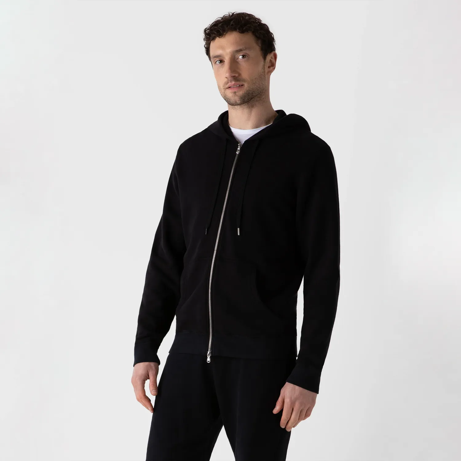 Loopback Zip-Up Hoodie - Black sold by Stomping Ground product image thumbnail 3