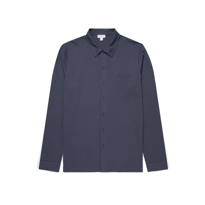 Long Sleeve Riviera Shirt - Slate Blue sold by Stomping Ground