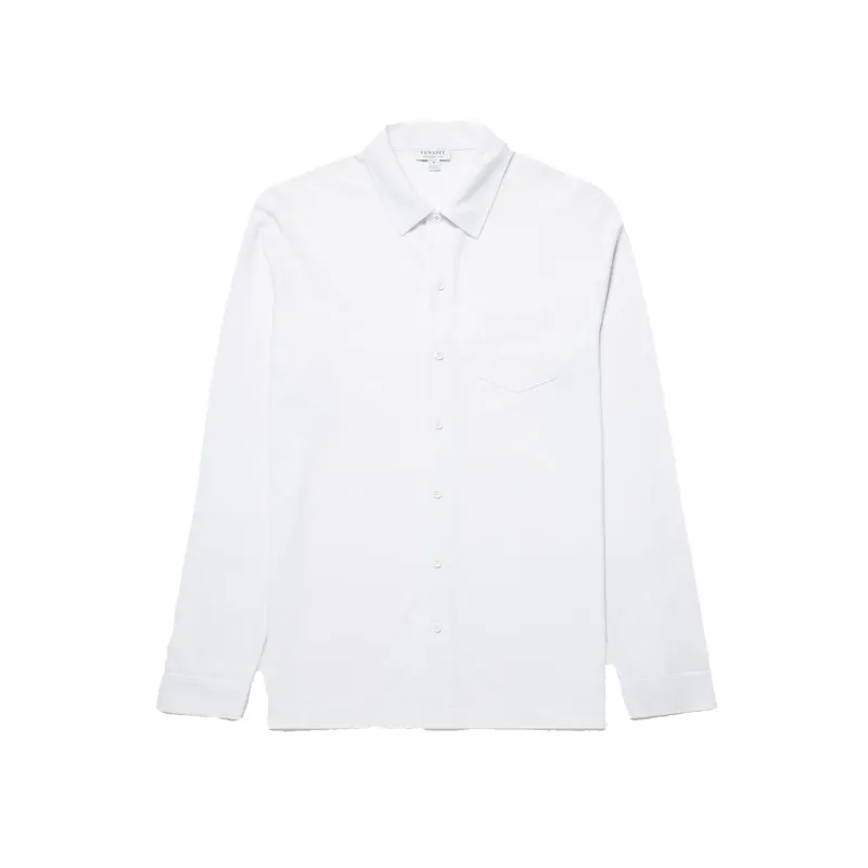 Long Sleeve Riviera Shirt - White sold by Stomping Ground