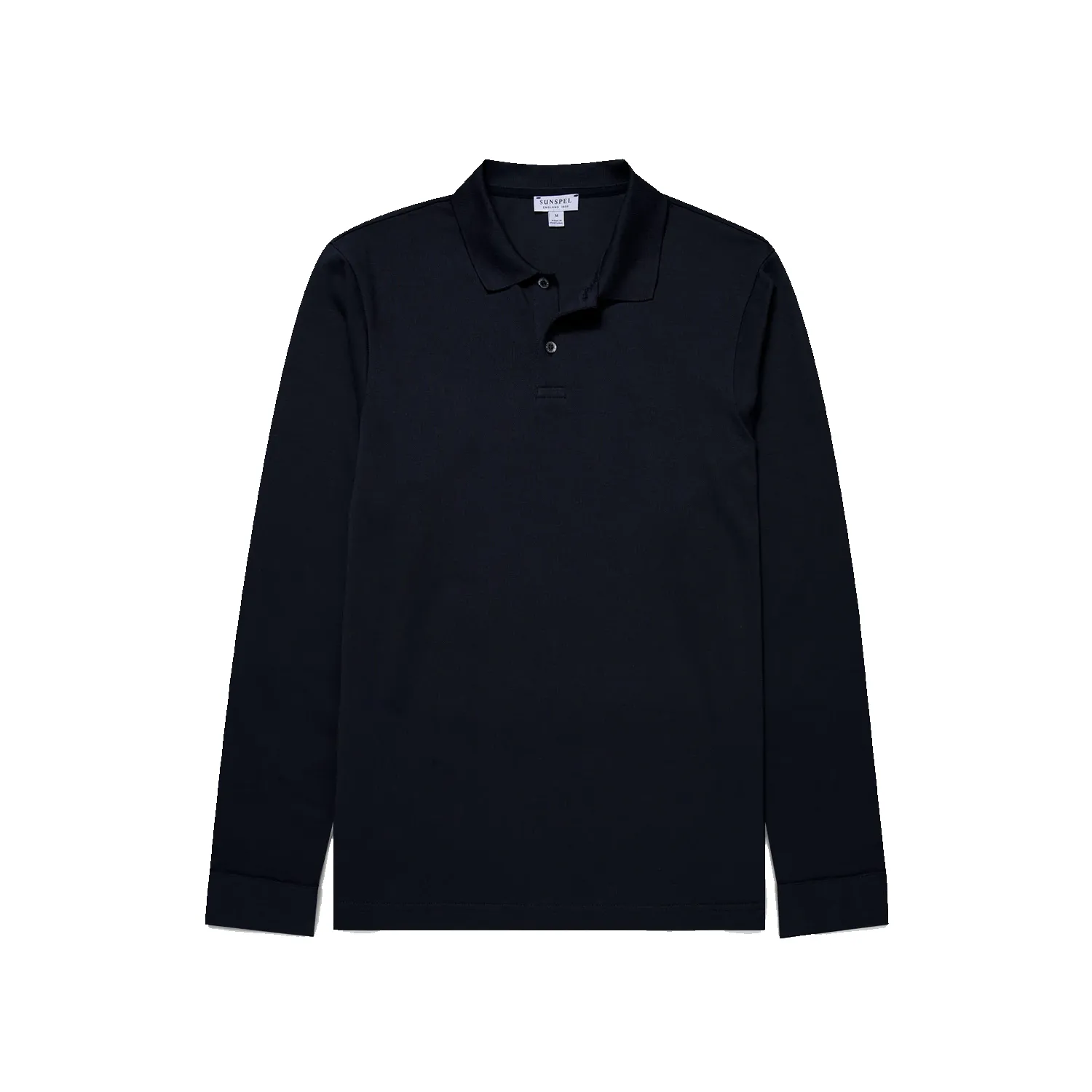 Long Sleeve Waffle Polo Shirt - Navy sold by Stomping Ground