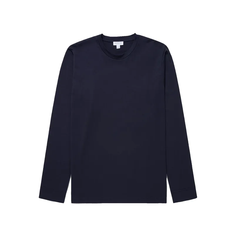 Long Sleeve Riviera T-Shirt - Navy sold by Stomping Ground