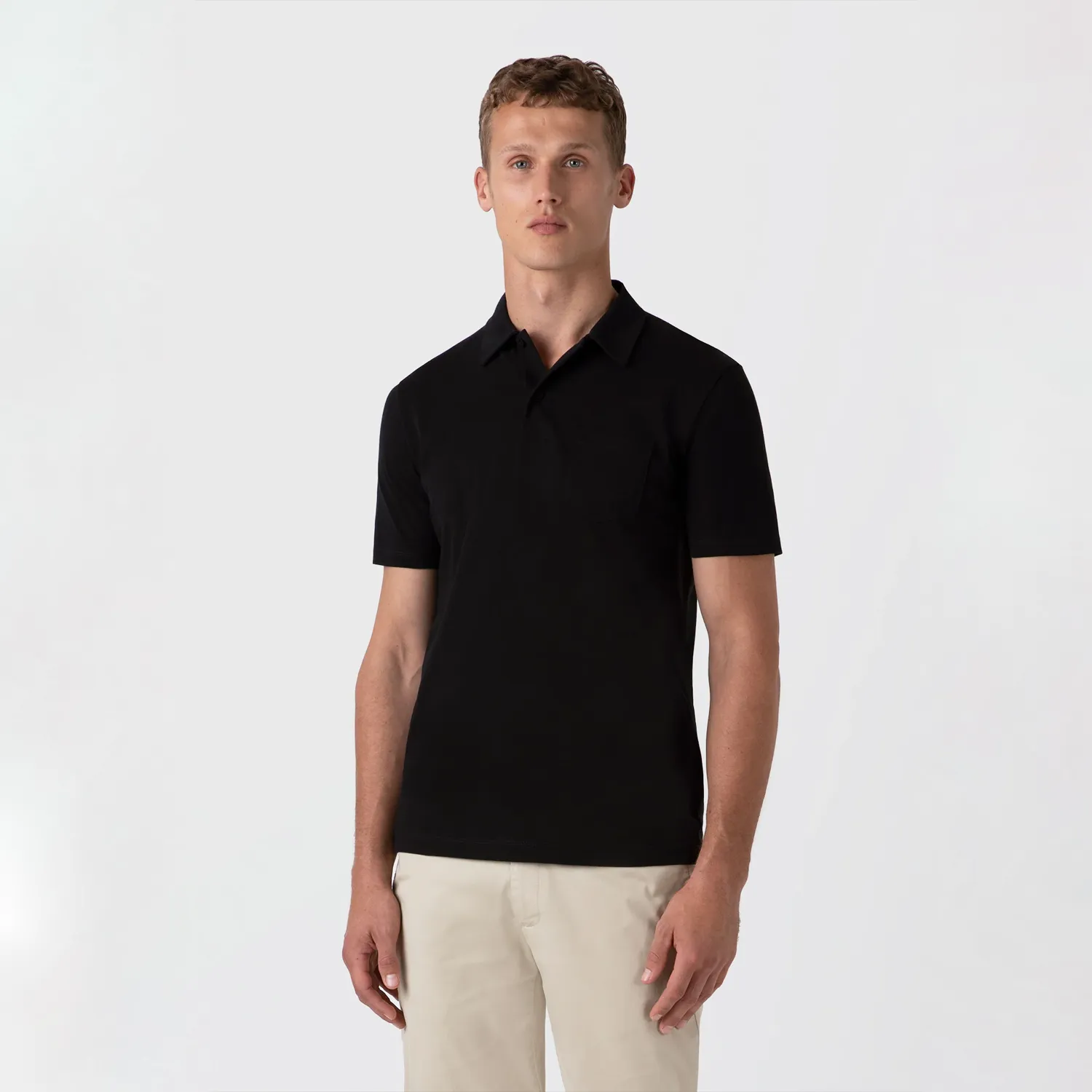 S/S Riviera Polo Shirt - Black sold by Stomping Ground product image thumbnail 3