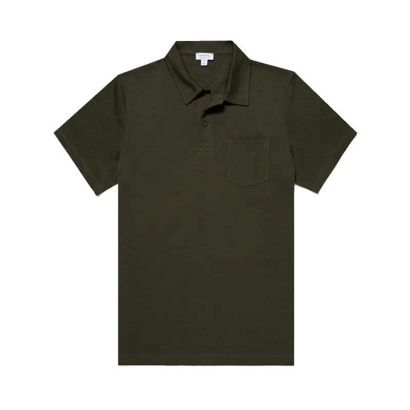 S/S Riviera Polo Shirt - Pine Green sold by Stomping Ground