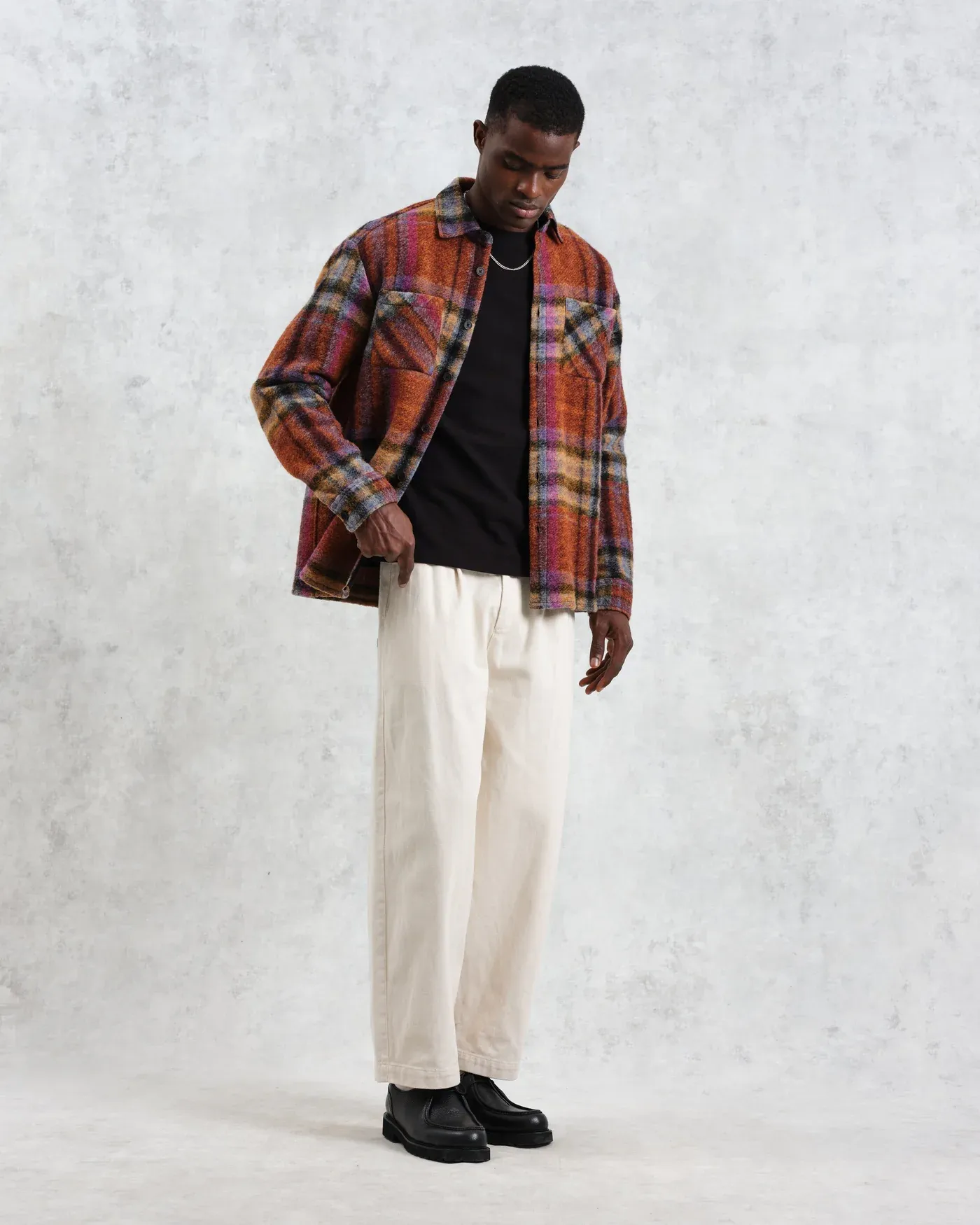 Whiting Overshirt - Wool Blend Check - Multi sold by Stomping Ground product image thumbnail 2
