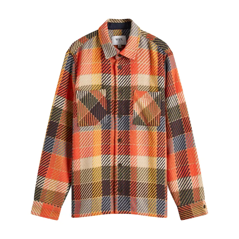 Whiting Overshirt - Orange Pike Check sold by Stomping Ground