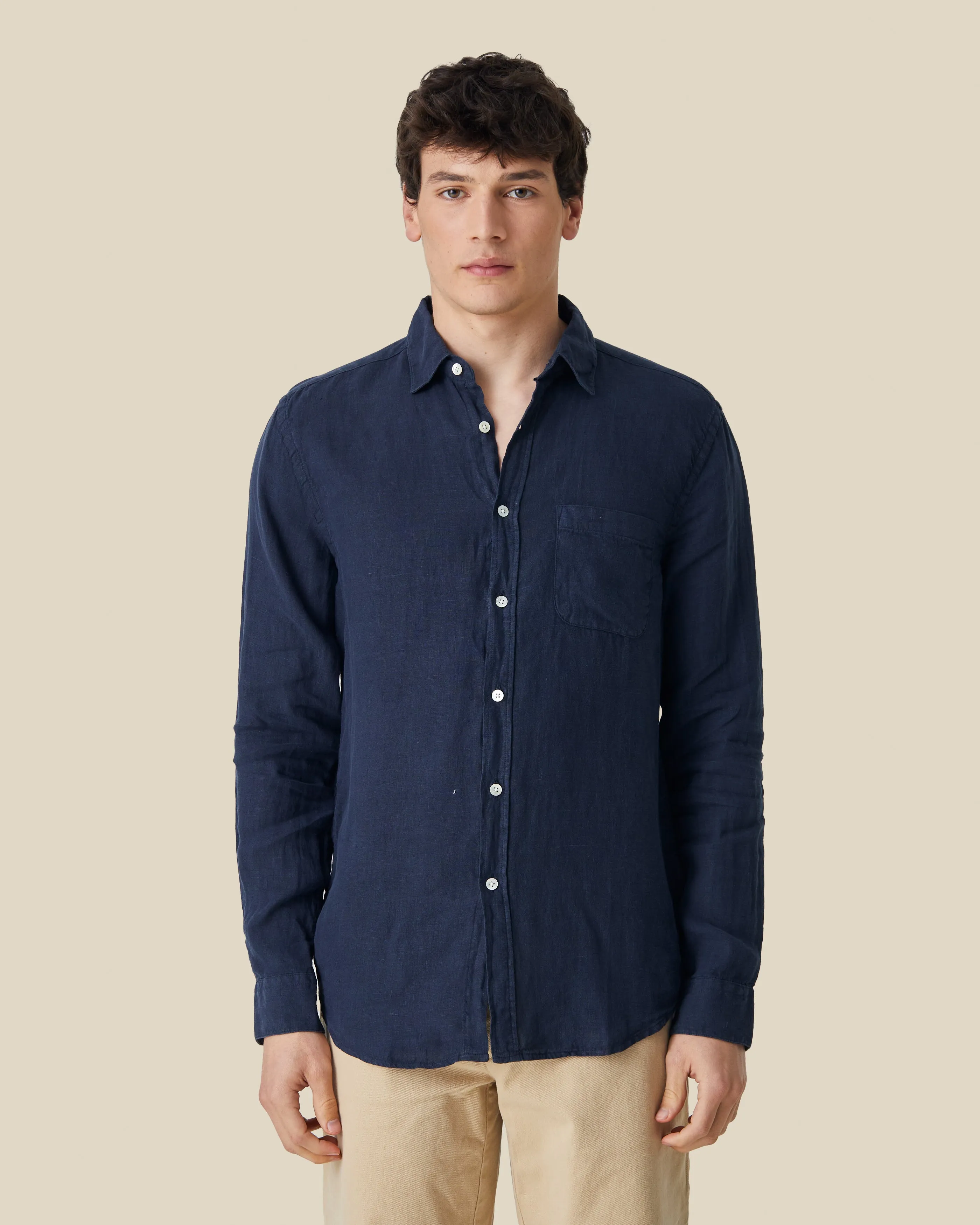 Long Sleeve Linen - Navy sold by Stomping Ground product image thumbnail 3