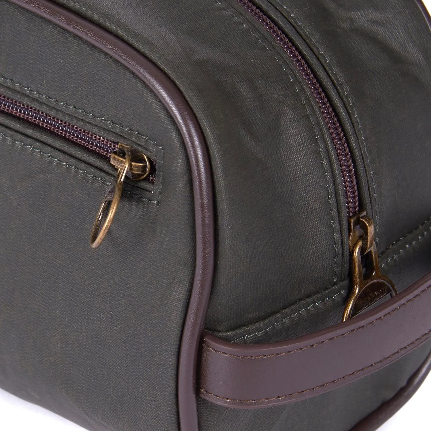 Barbour Wax Washbag - Olive/Brown sold by Stomping Ground product image thumbnail 2