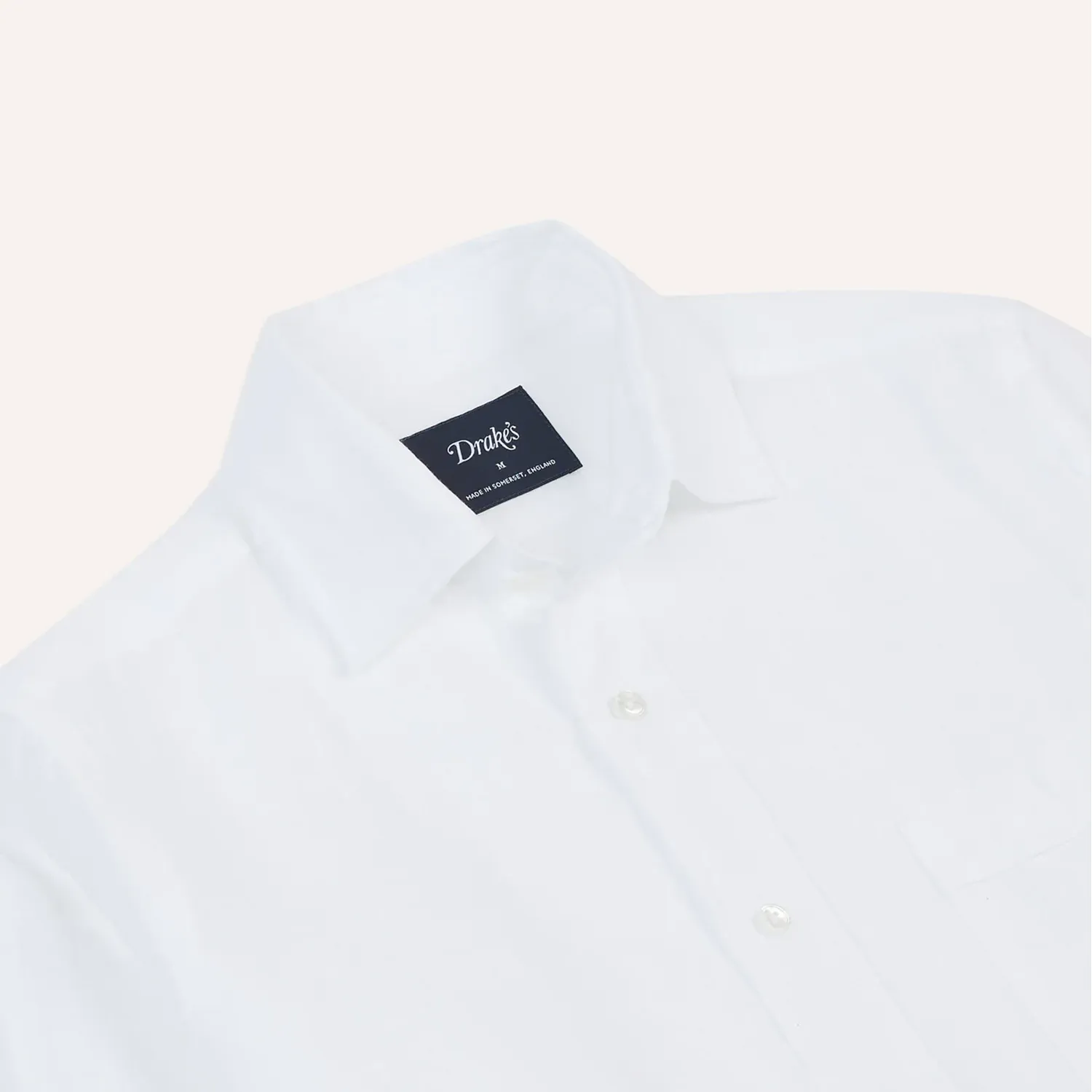 Linen Spread Collar Shirt - White sold by Stomping Ground product image thumbnail 2
