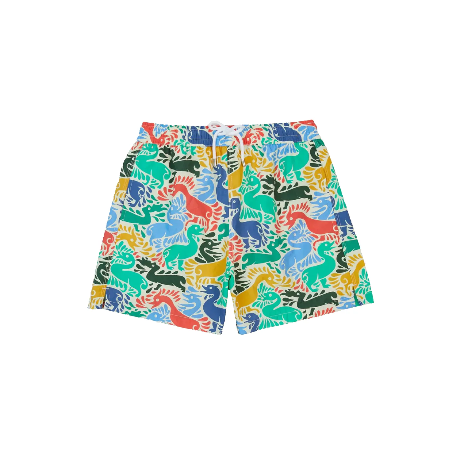 Ducks Print Swim Short- Ecru sold by Stomping Ground