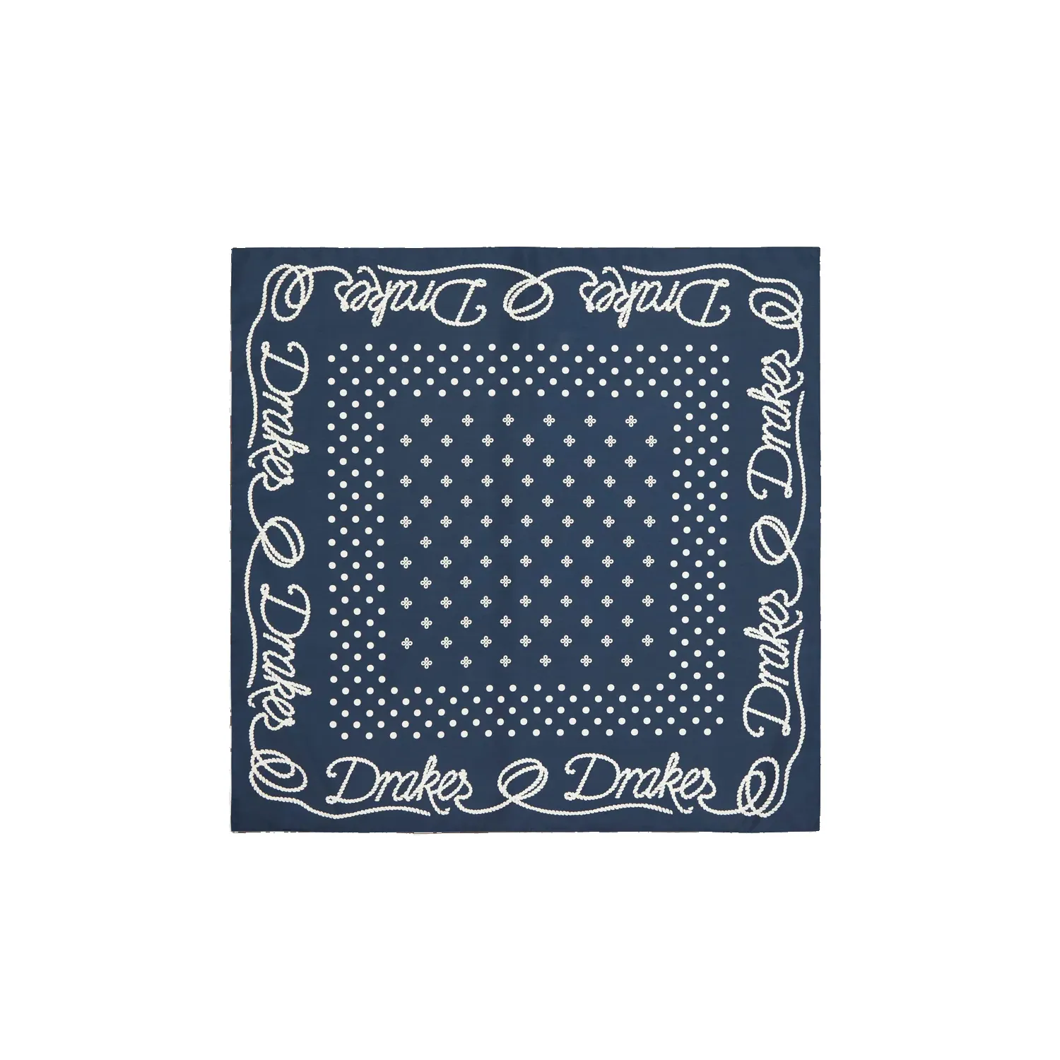 Rope Border Bandana-Navy sold by Stomping Ground