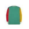 Colour Block LS Rugby Shirt- Navy, Yellow, Red and Green sold by Stomping Ground