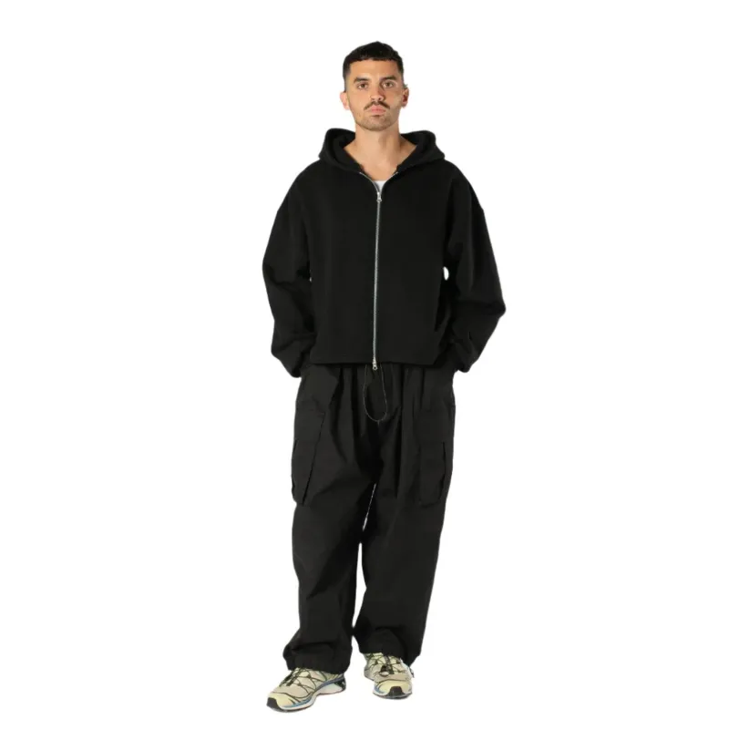 Boxy Zip Up Hoodie - Black sold by Stomping Ground
