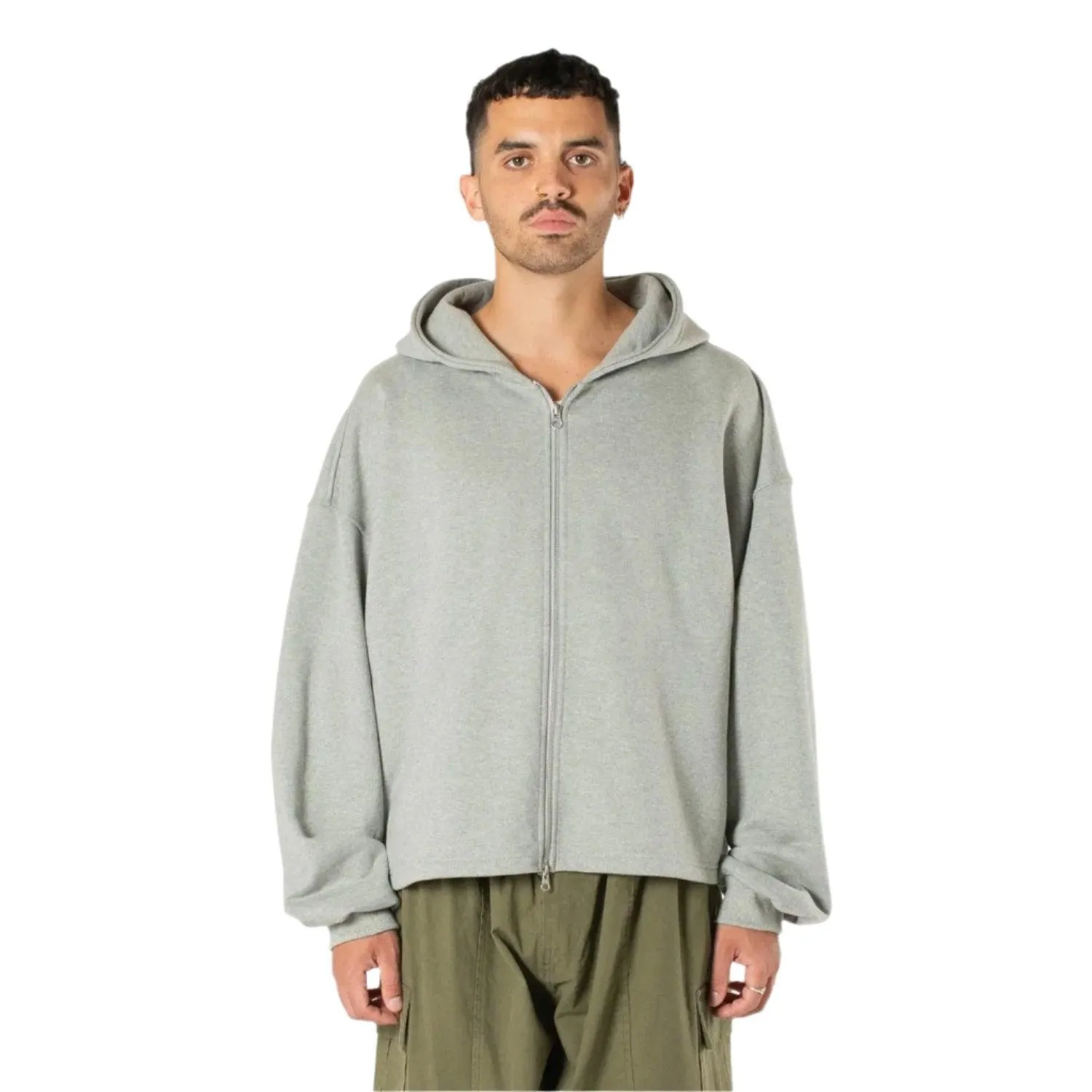 Boxy Zip Up Hoodie - Grey sold by Stomping Ground product image thumbnail 2