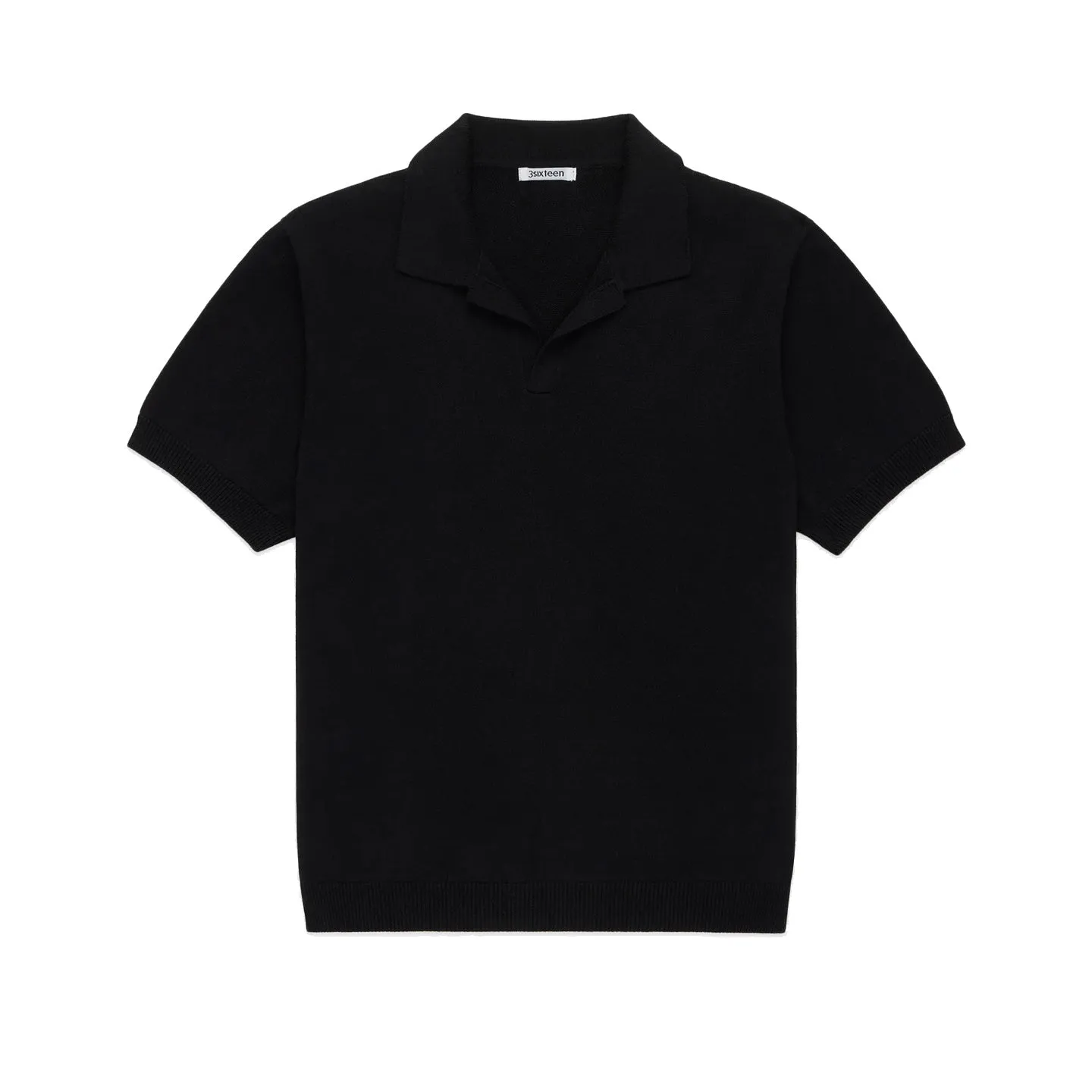 Knit Polo Pima Cotton - BLACK sold by Stomping Ground
