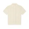 Short Sleeve Knit Shirt - Ecru Mesh Stripe sold by Stomping Ground
