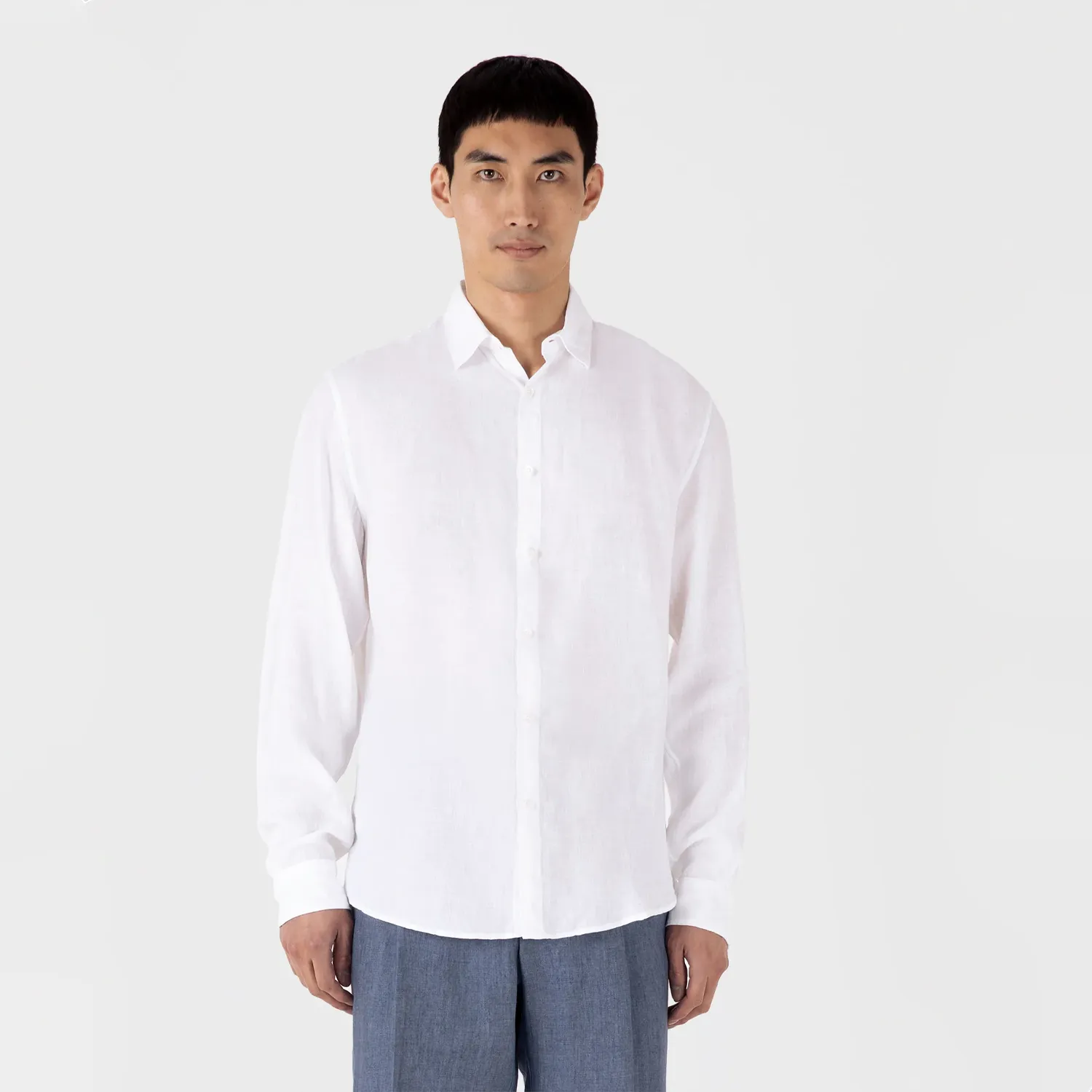 L/S Linen Shirt - White sold by Stomping Ground product image thumbnail 3